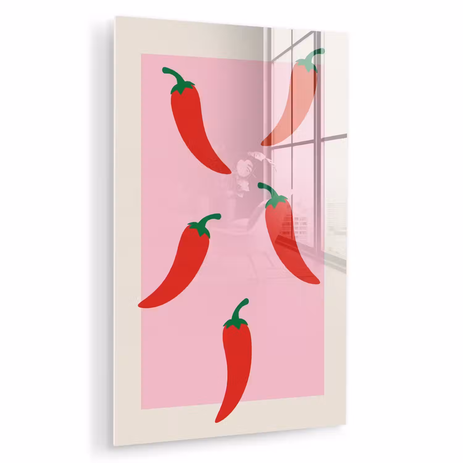 Pepers - Rood - Illustratie plexiglas 5mm klein -zzzproduct_nieuw