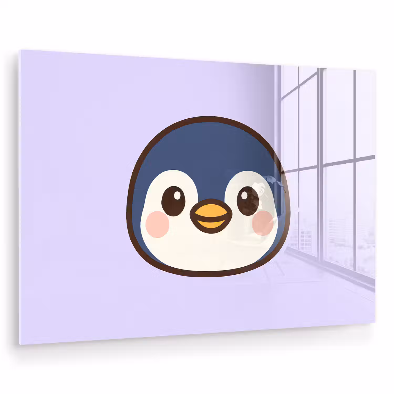 Pinguïn - Paars - Schattig plexiglas 5mm klein -zzzproduct_nieuw