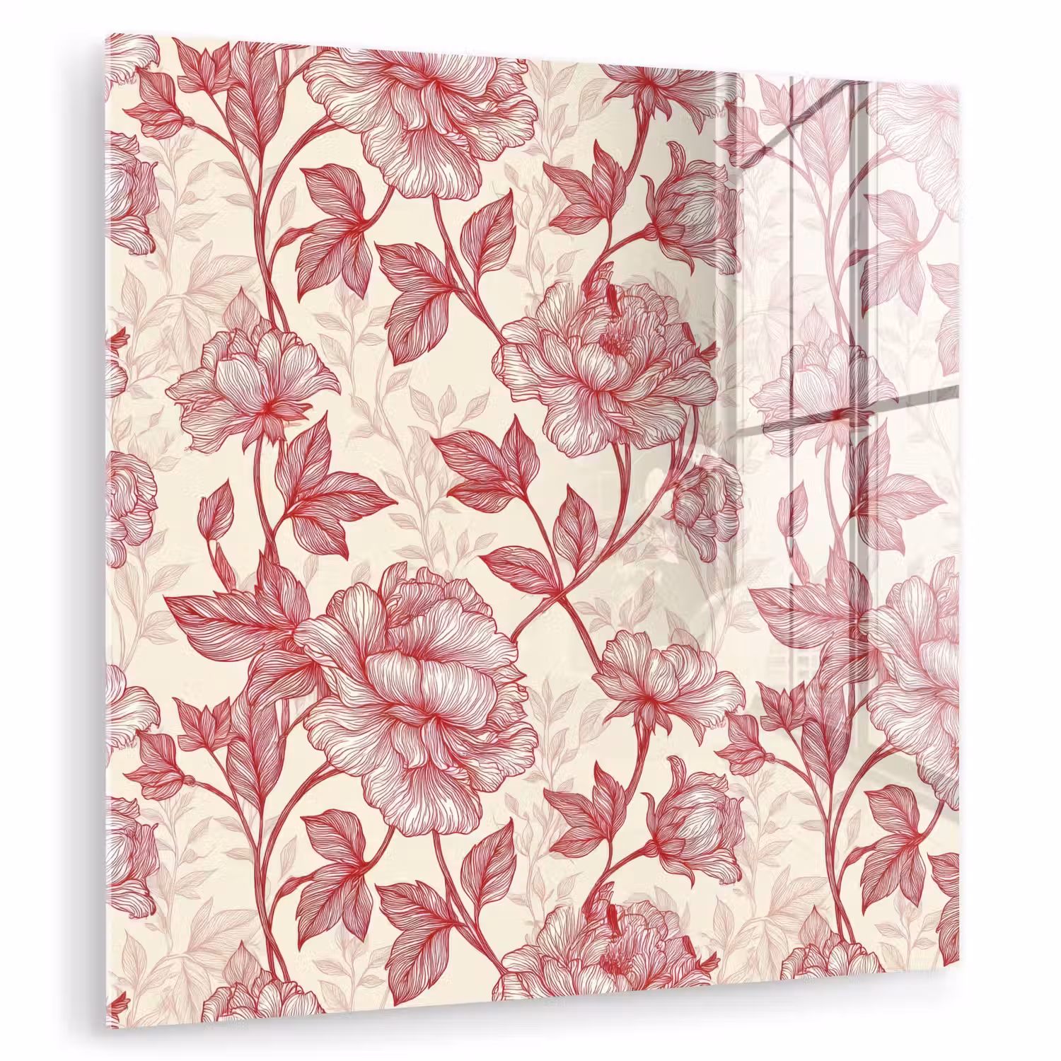 Pioenrozen - Modern - Rood plexiglas 5mm klein 11 -zzzproduct_nieuw