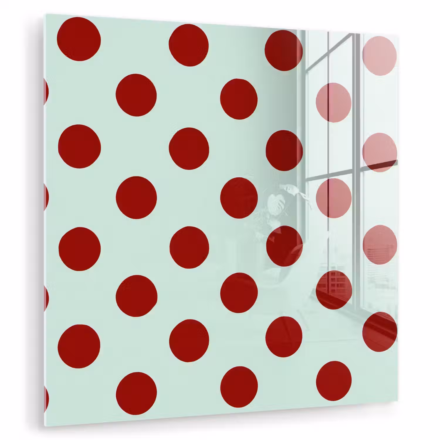 Polka - Dots - Rood plexiglas 5mm klein 11 -zzzproduct_nieuw