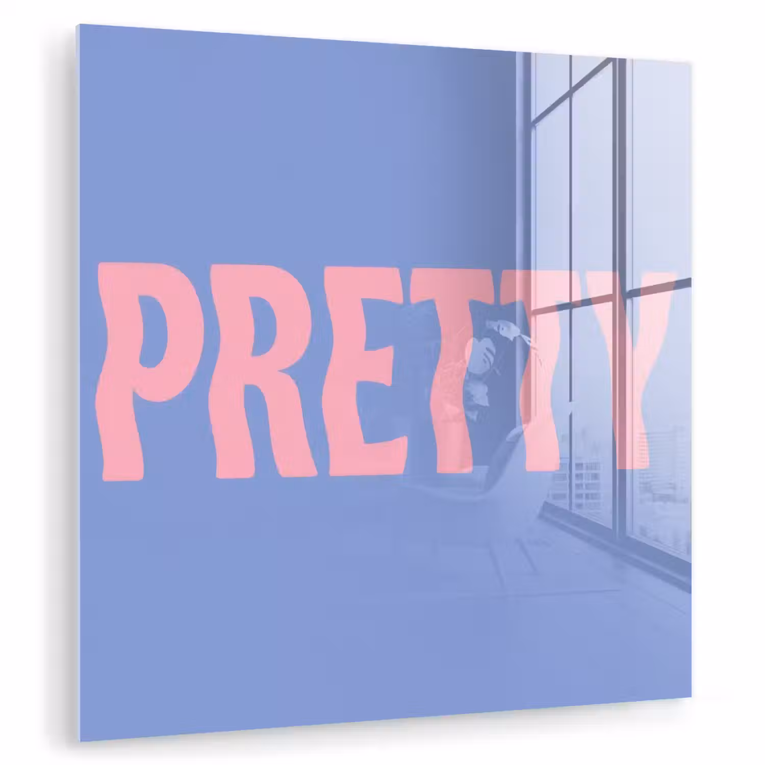 Pretty - Roze - Blauw - Golvend plexiglas 5mm klein -zzzproduct_nieuw