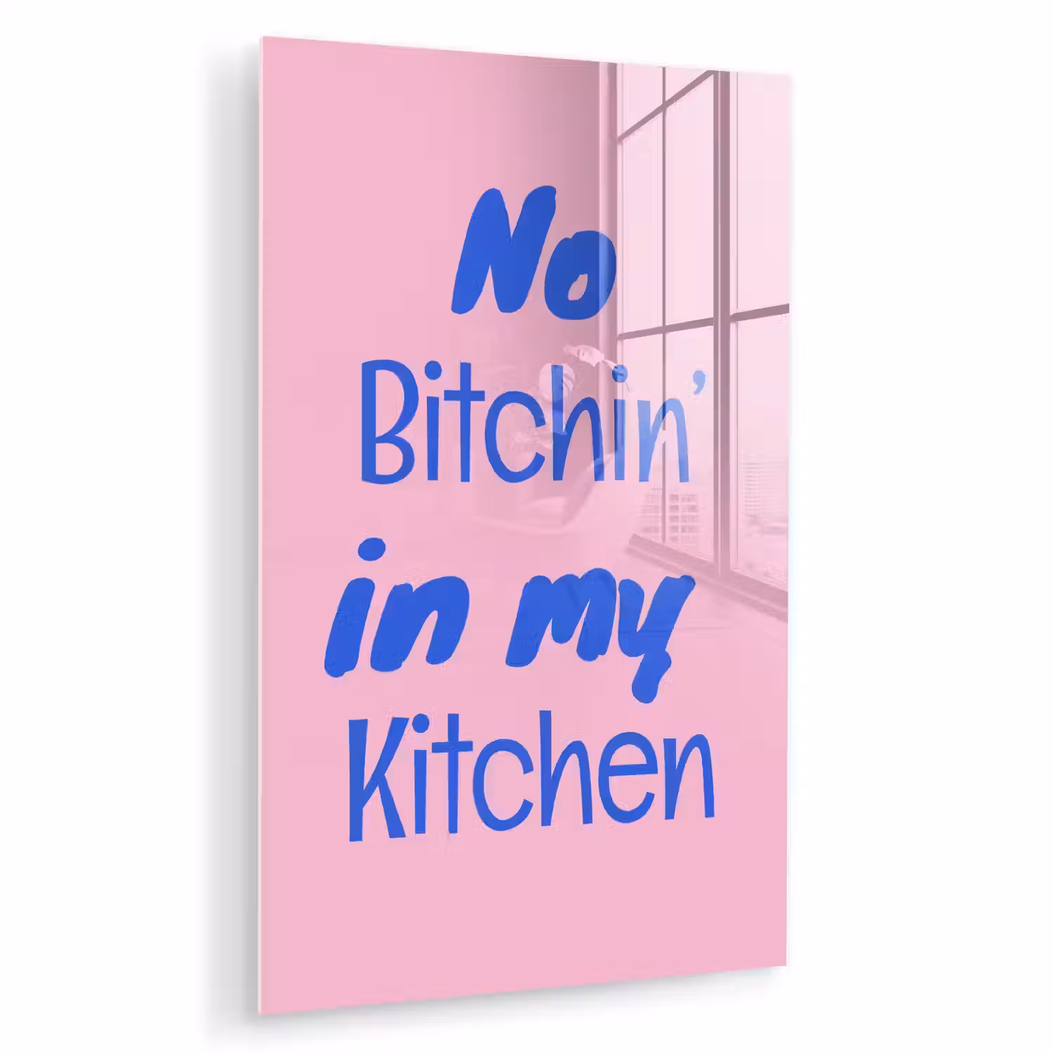 Quote - Blauw - Lettertype - Keuken plexiglas 5mm klein -zzzproduct_nieuw
