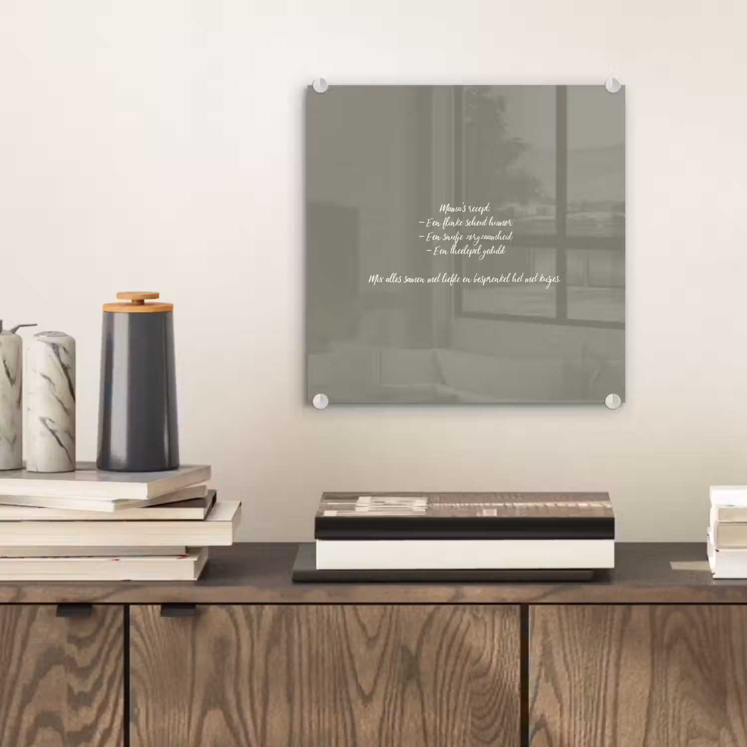 Quotes - Ma - Spreuken - Mama's recept - Koken plexiglas 5mm klein -sfeer1