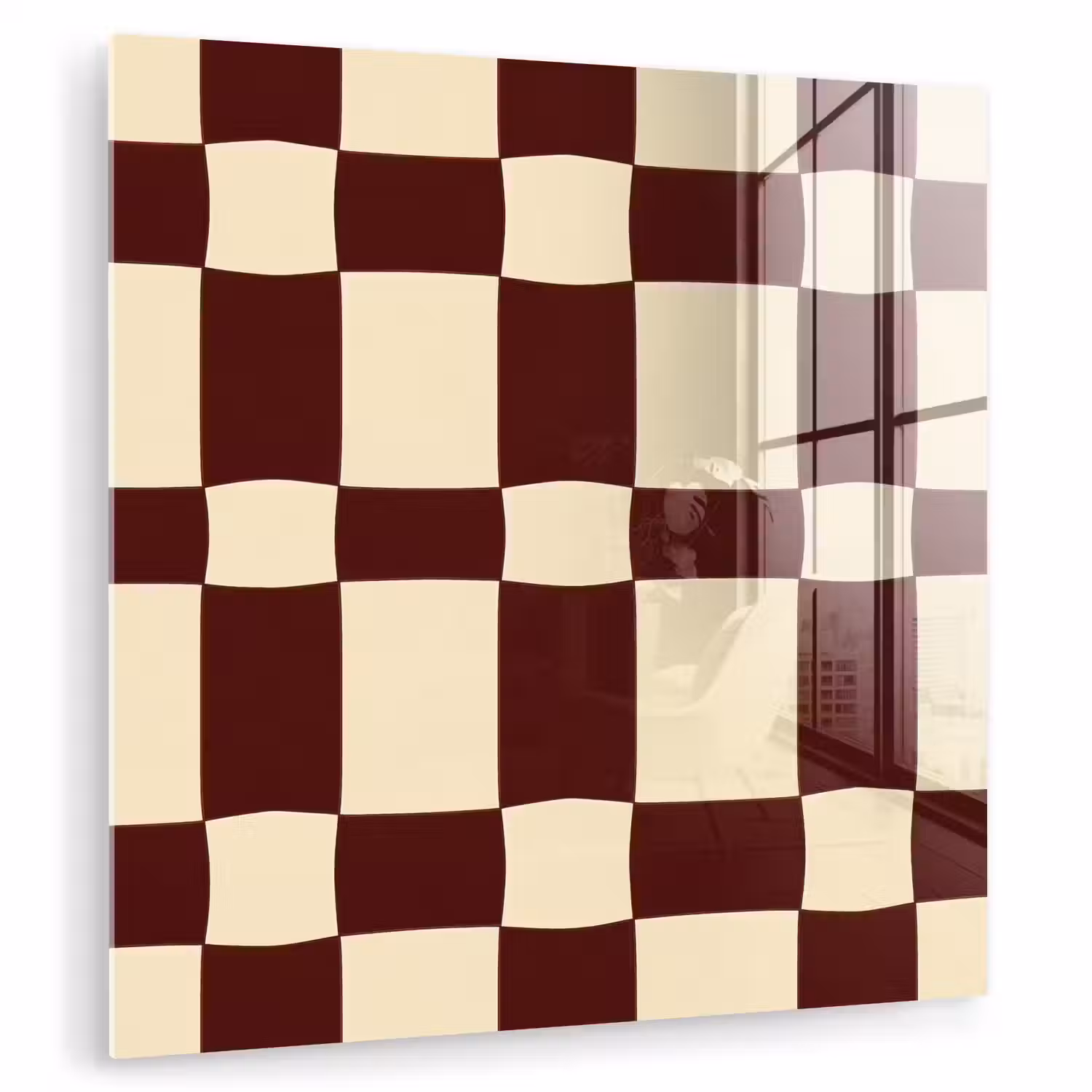 Retro - Patroon - Bruin plexiglas 5mm klein 11 -zzzproduct_nieuw