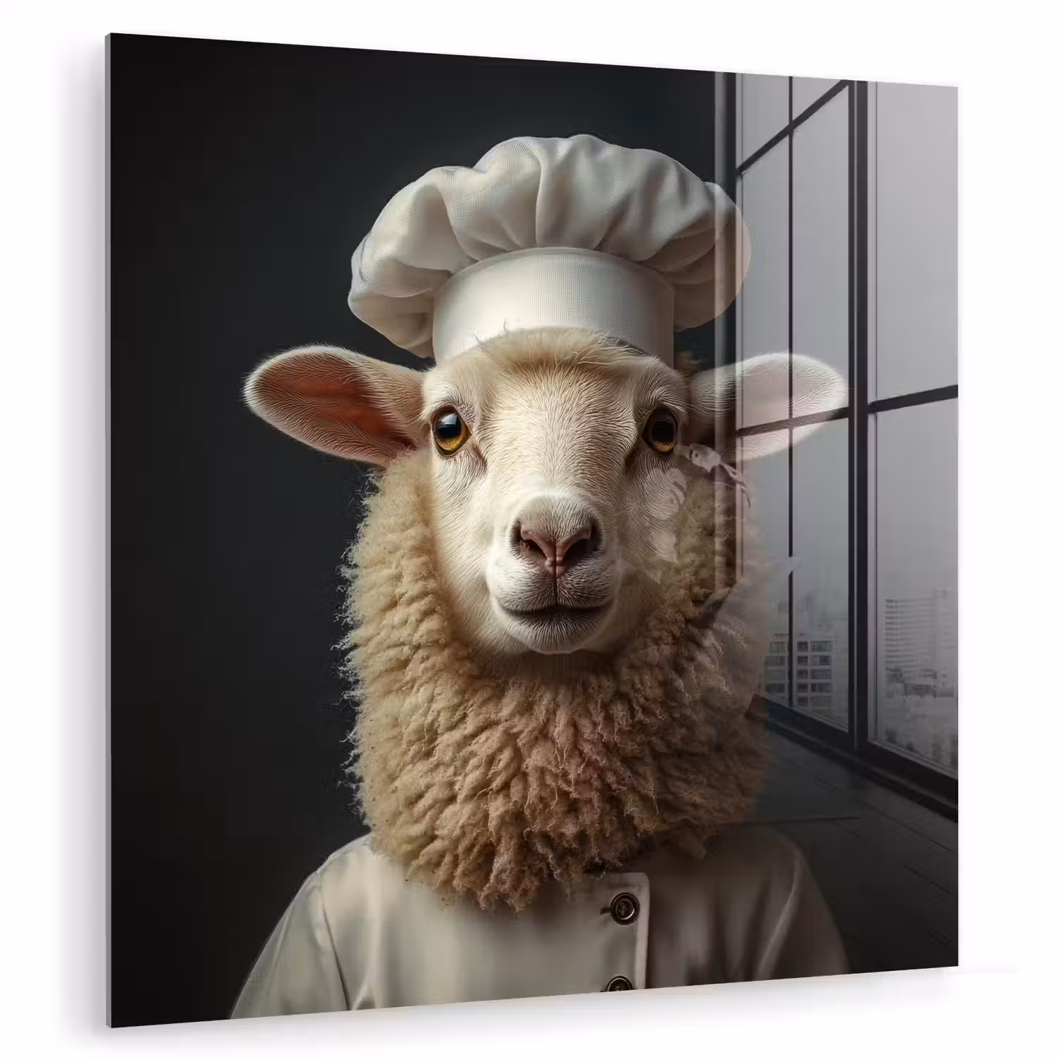 Schaap - Wol - Kok plexiglas 5mm klein -zzzproduct_nieuw