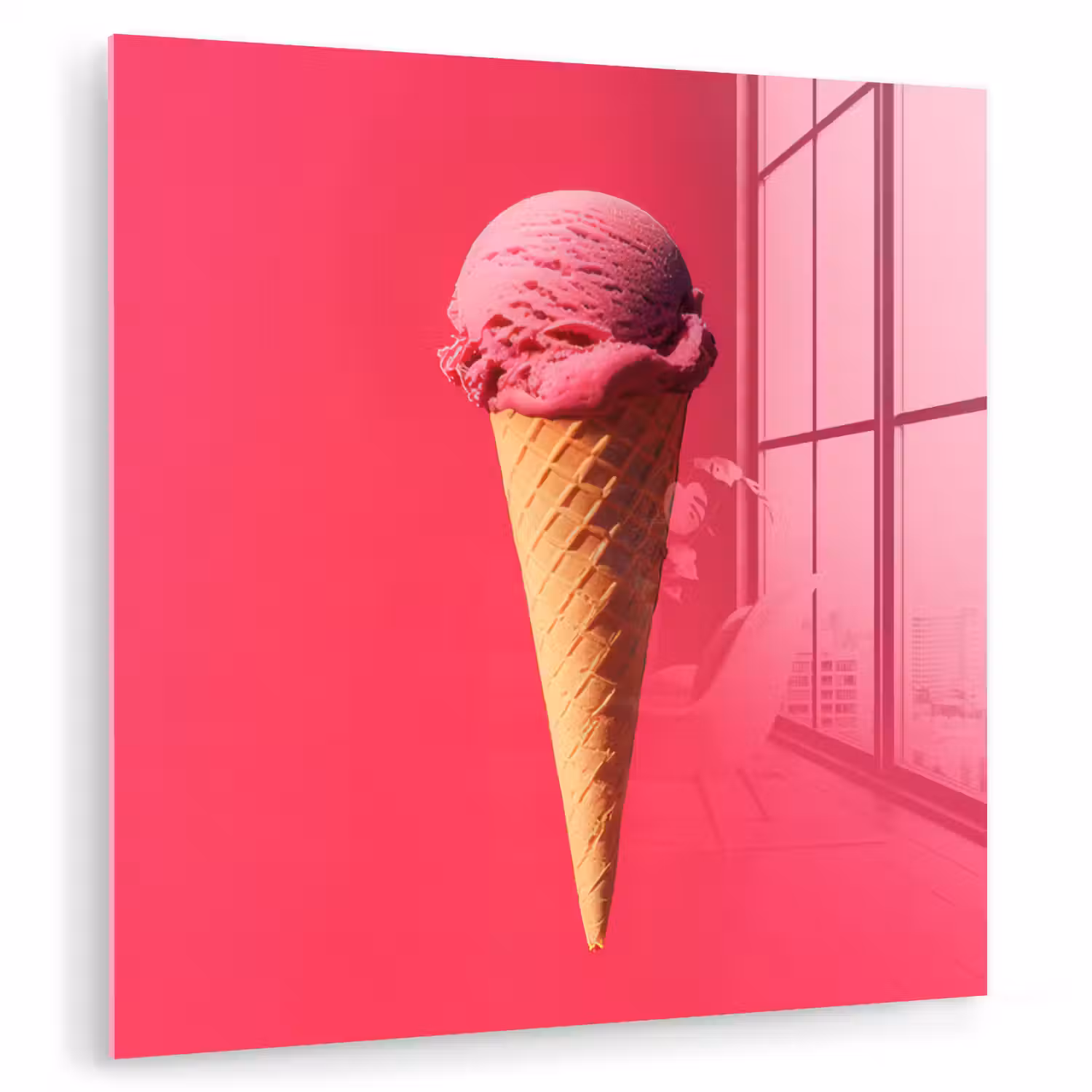 Schepijs - Roze - Hoorntje plexiglas 5mm klein -zzzproduct_nieuw