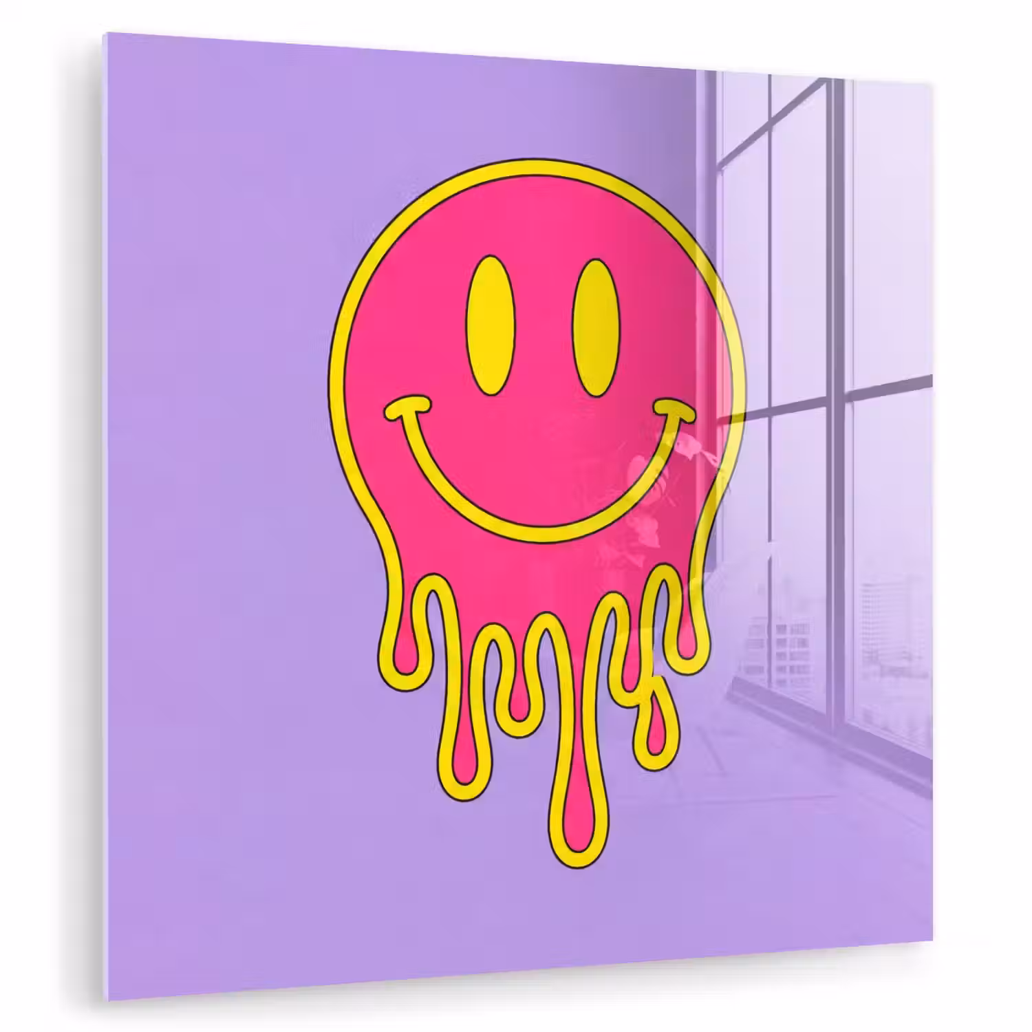 Smiley - Drip - Neon plexiglas 5mm klein -zzzproduct_nieuw