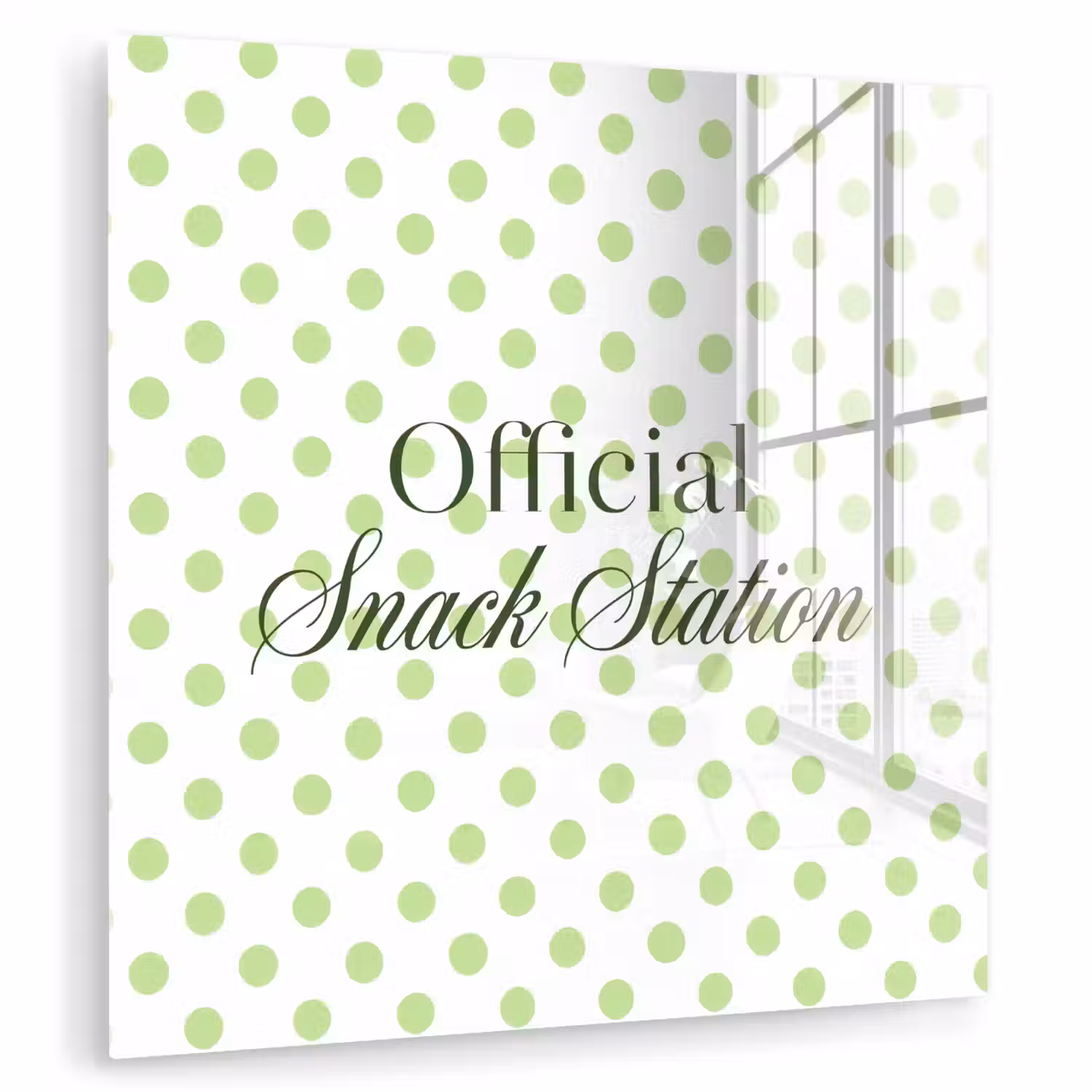 Snack Station - Groen - Stippen plexiglas 5mm klein -zzzproduct_nieuw