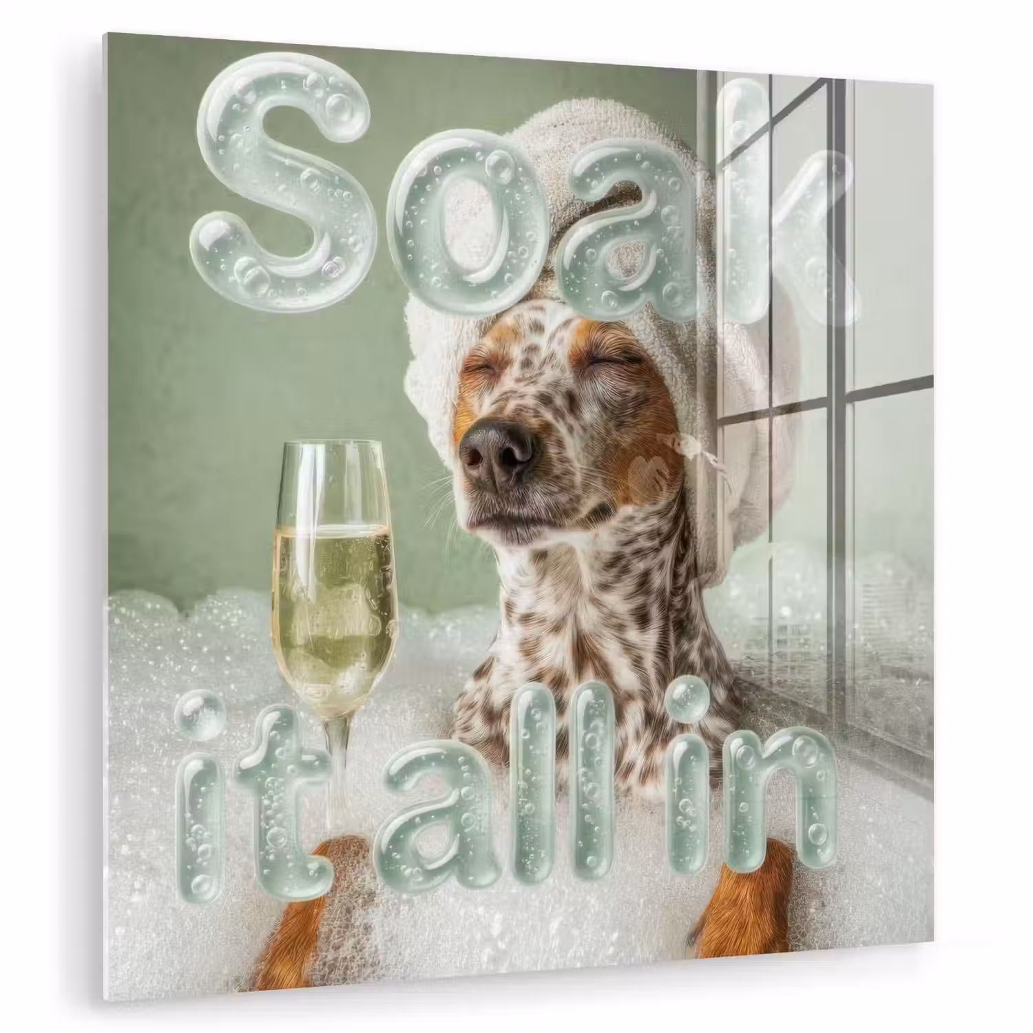 Soak it all in - Hond - Bad plexiglas 5mm klein -zzzproduct_nieuw