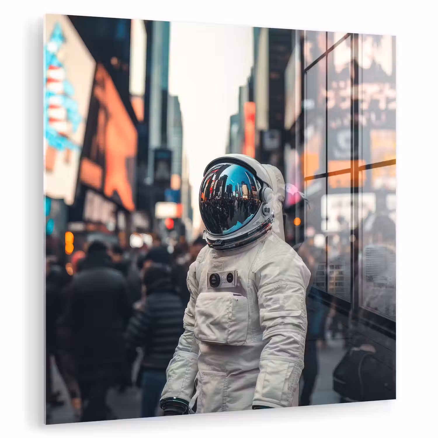 Stad - Mensen - Astronaut - Wit plexiglas 5mm klein -zzzproduct_nieuw