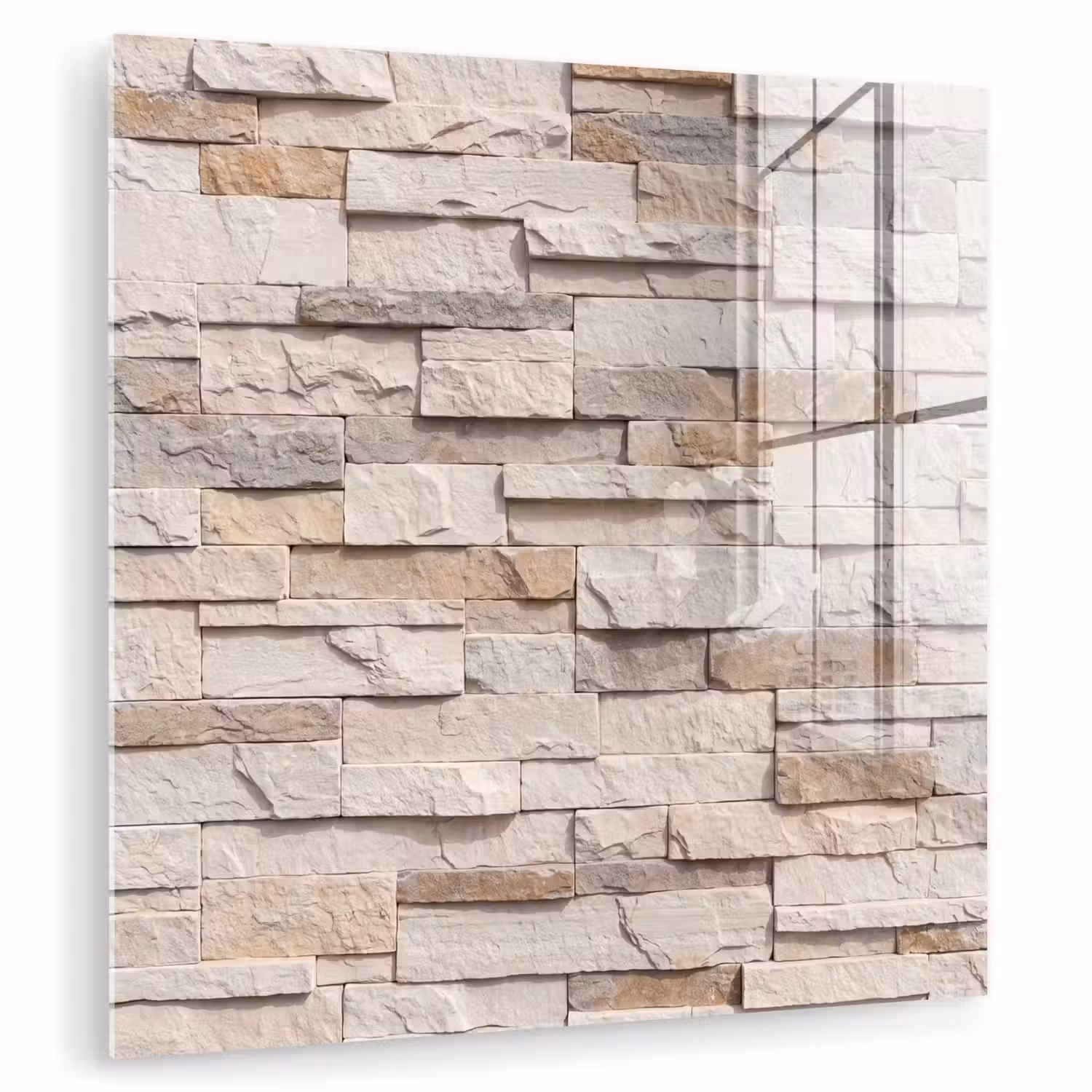 Steen - Muur - Textuur - Rustiek - Beige plexiglas 5mm klein -zzzproduct_nieuw