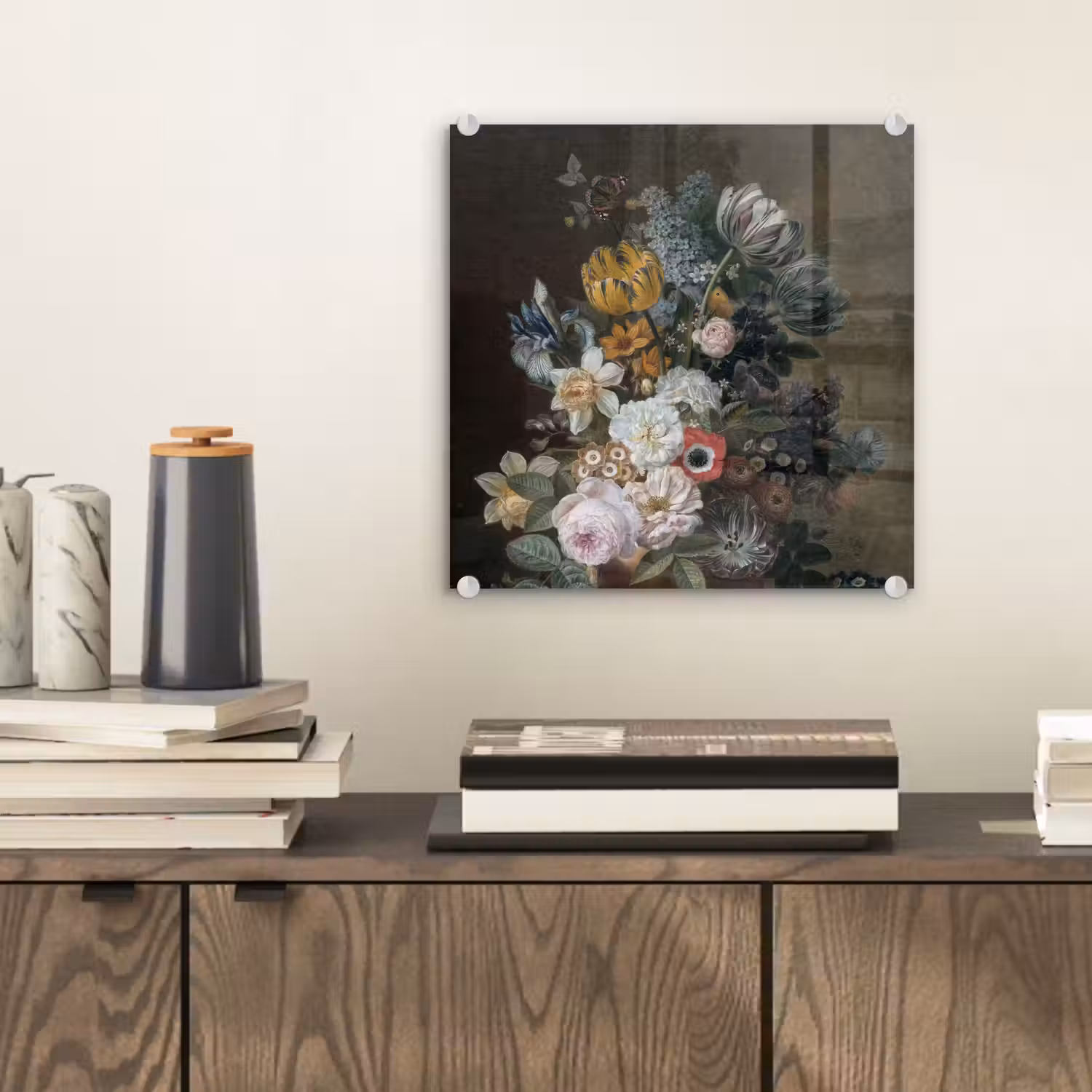 Stilleven met bloemen - Schilderij van Eelke Jelles Eelkema plexiglas 5mm klein -sfeer1