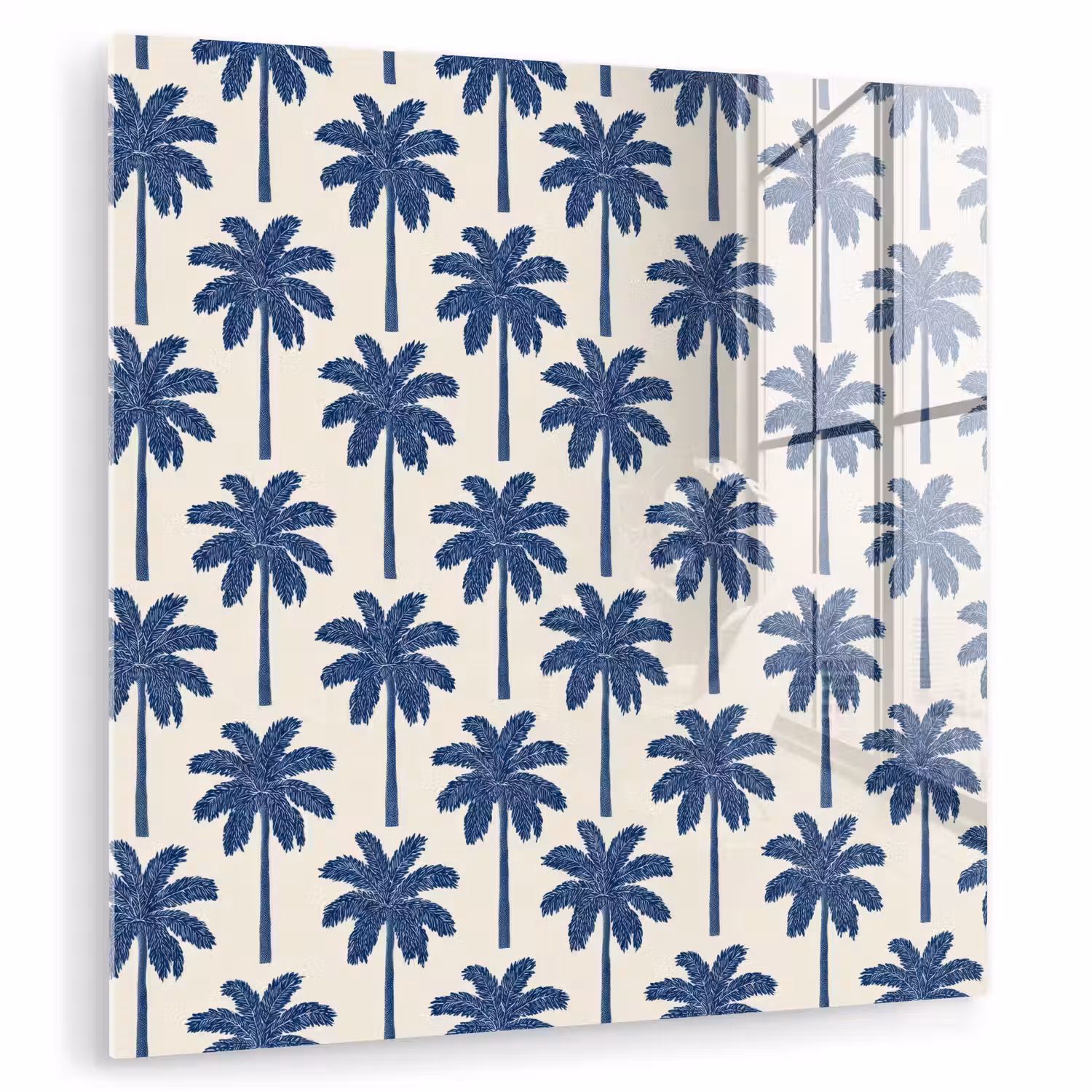 Symmetrisch - Palm - Blauw plexiglas 5mm klein 11 -zzzproduct_nieuw
