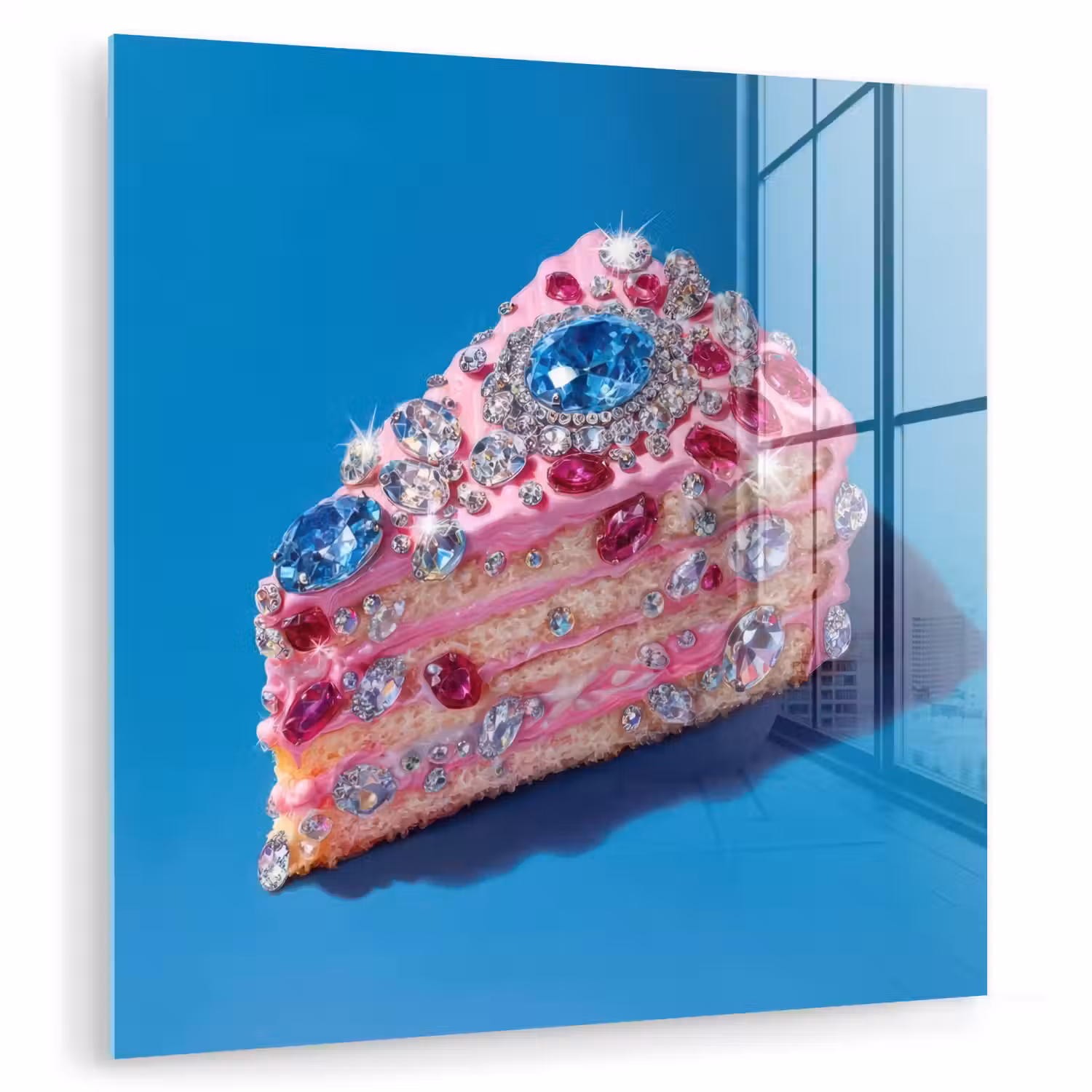 Taart - Edelstenen - Glitters - Roze plexiglas 5mm klein -zzzproduct_nieuw