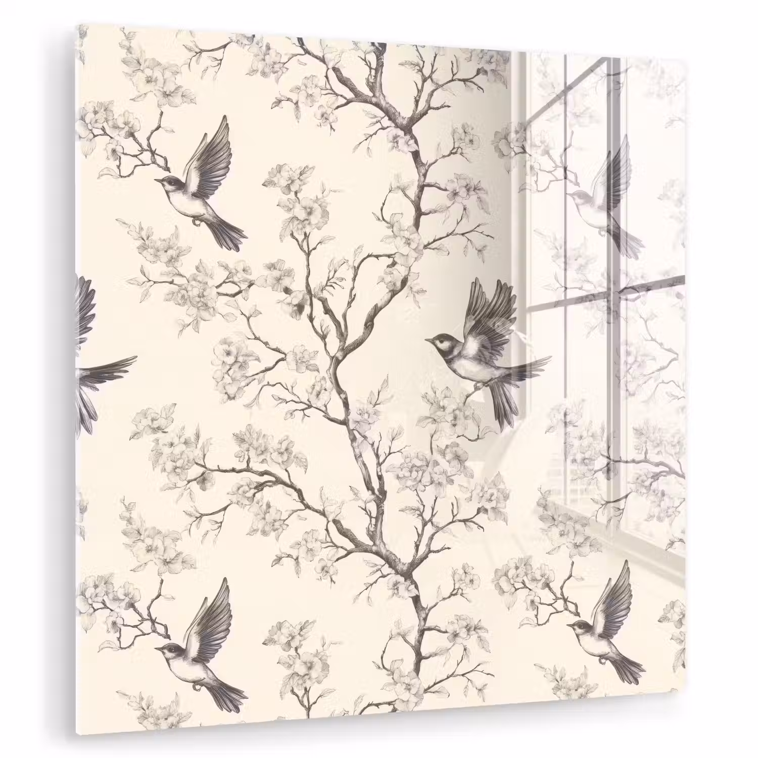 Takken - Vogels - Beige plexiglas 5mm klein 11 -zzzproduct_nieuw