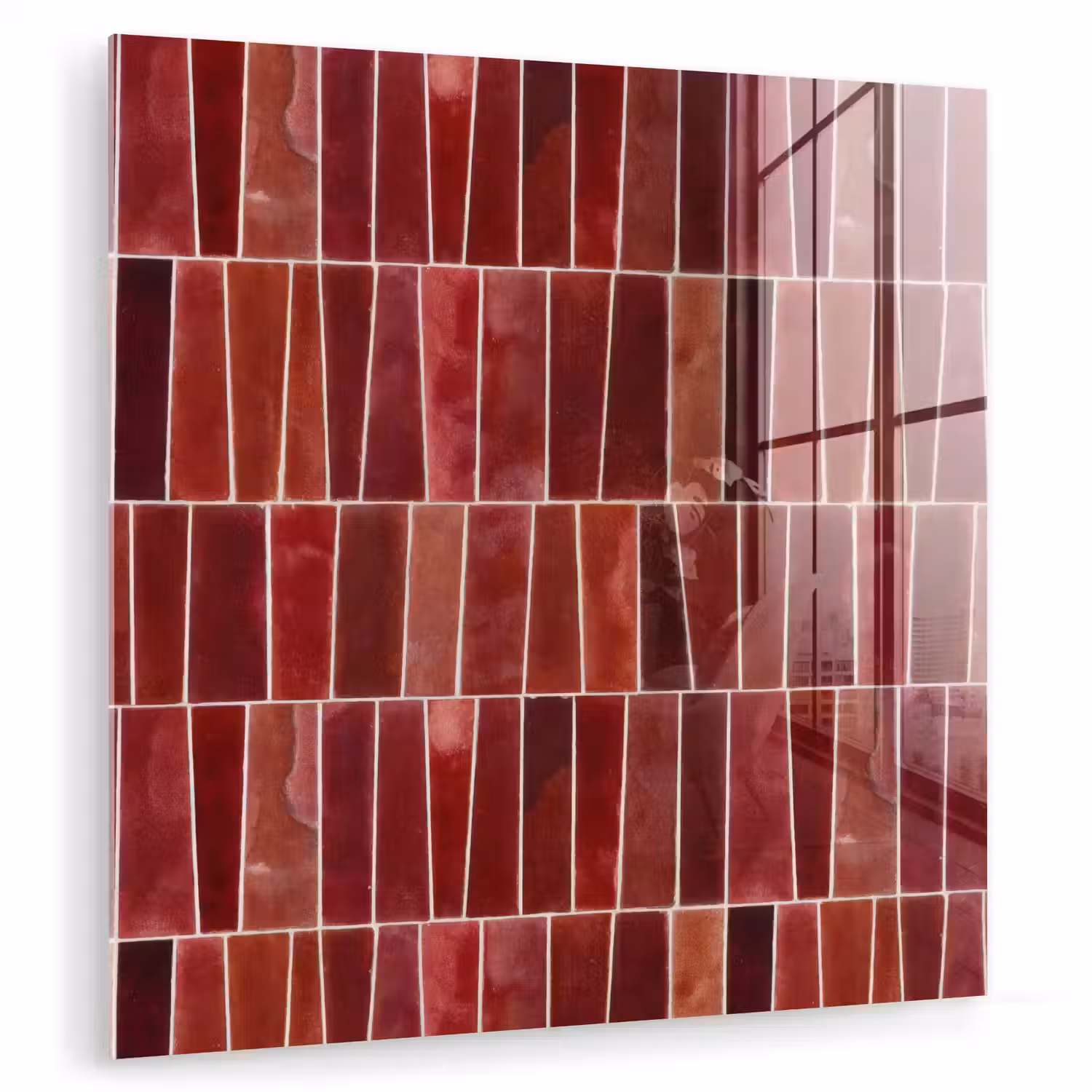 Tegels - Modern - Structuur - Dieprood plexiglas 5mm klein 11 -zzzproduct_nieuw