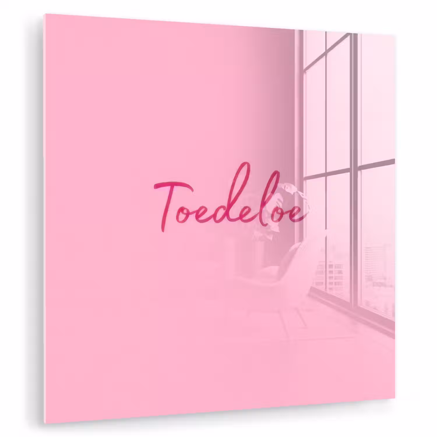 Toedeloe - Roze - Minimalistisch plexiglas 5mm klein -zzzproduct_nieuw