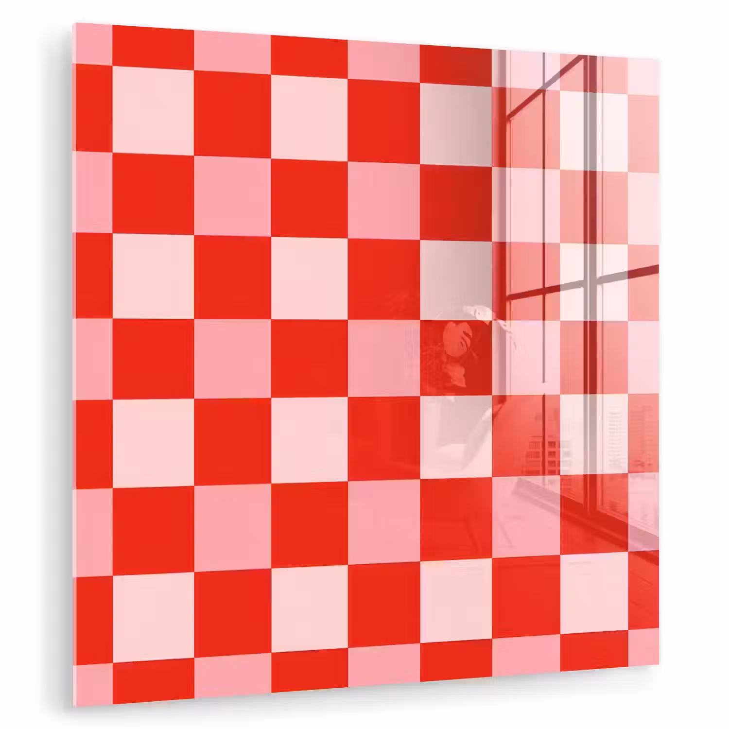 Vierkant - Klassiek - Rood plexiglas 5mm klein 11 -zzzproduct_nieuw