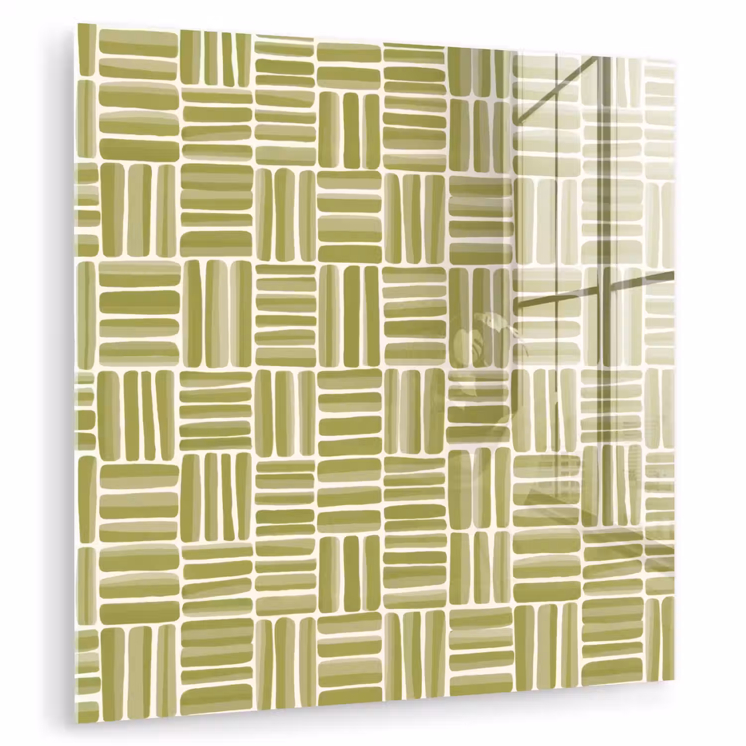 Vlecht - Patroon - Groen plexiglas 5mm klein 11 -zzzproduct_nieuw
