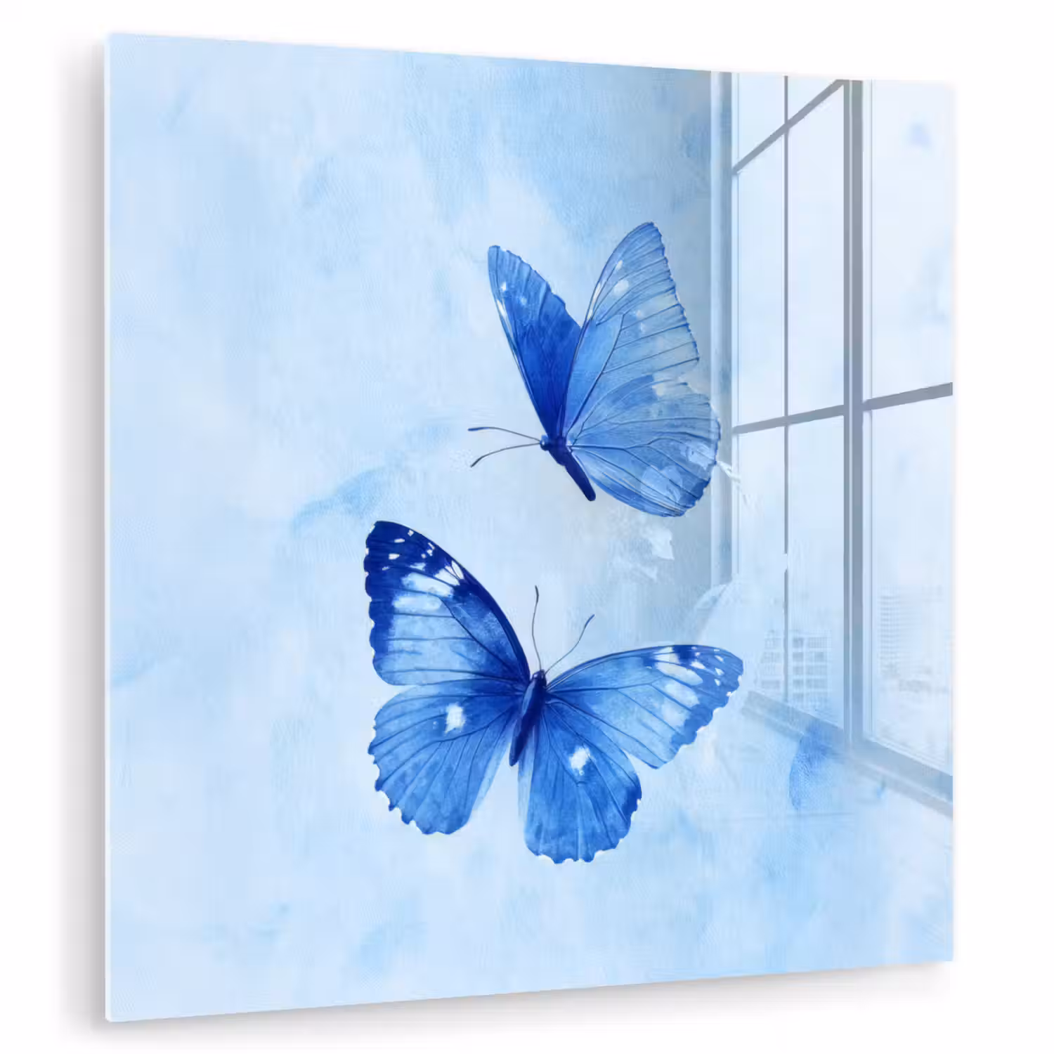Vlinders - Sierlijk - Blauw plexiglas 5mm klein -zzzproduct_nieuw