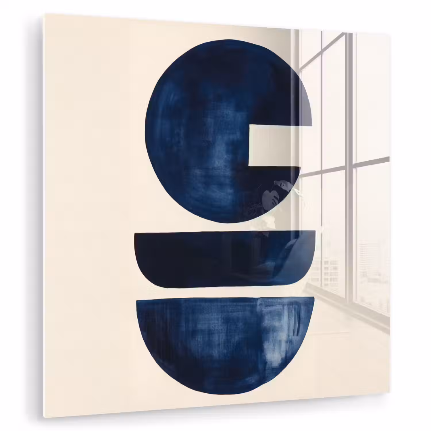 Vormen - Blauw - Abstract plexiglas 5mm klein -zzzproduct_nieuw
