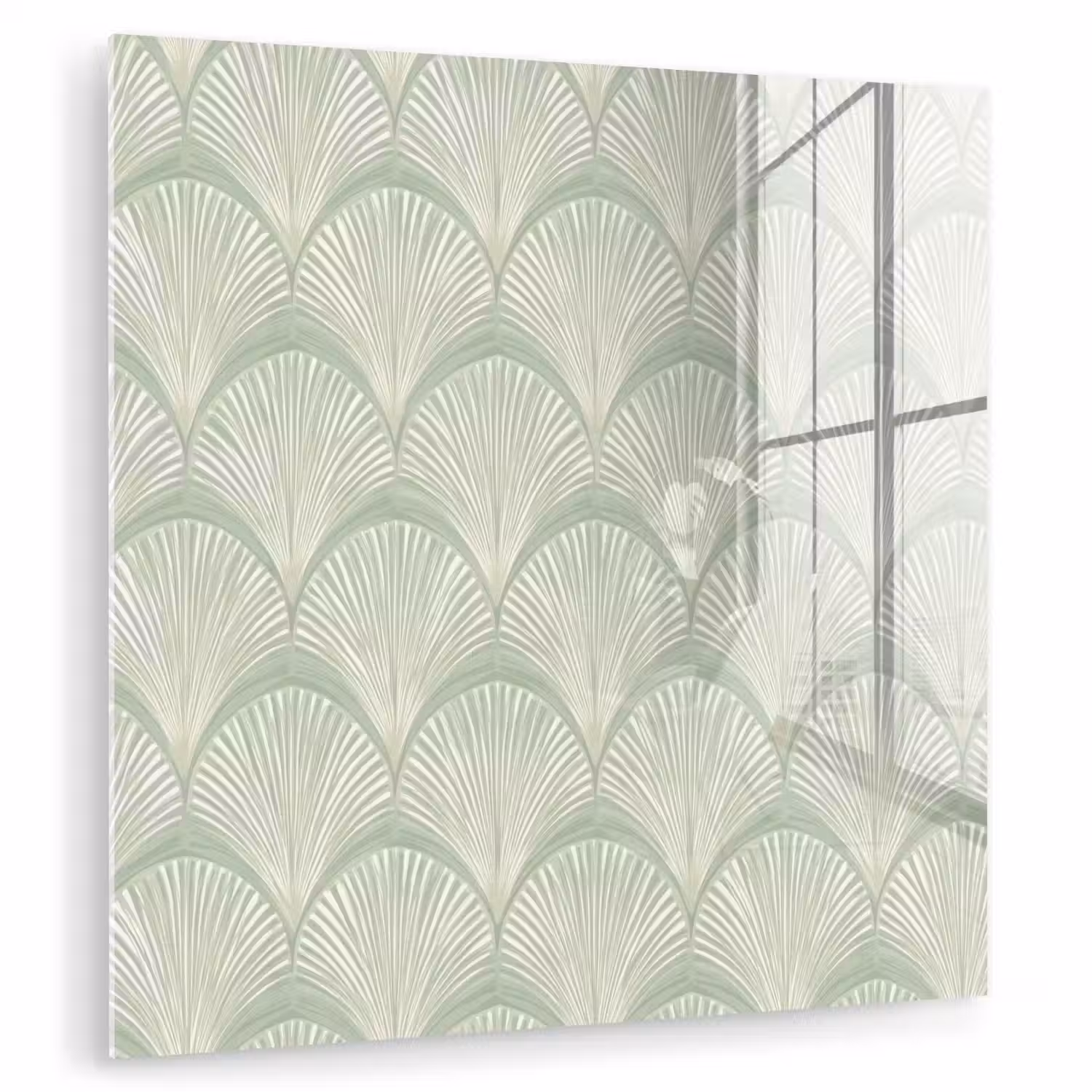 Waaiers - Patroon - Groen plexiglas 5mm klein 11 -zzzproduct_nieuw