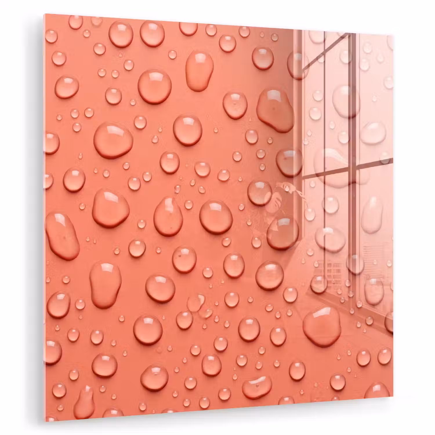Water - Druppels - Roze plexiglas 5mm klein -zzzproduct_nieuw