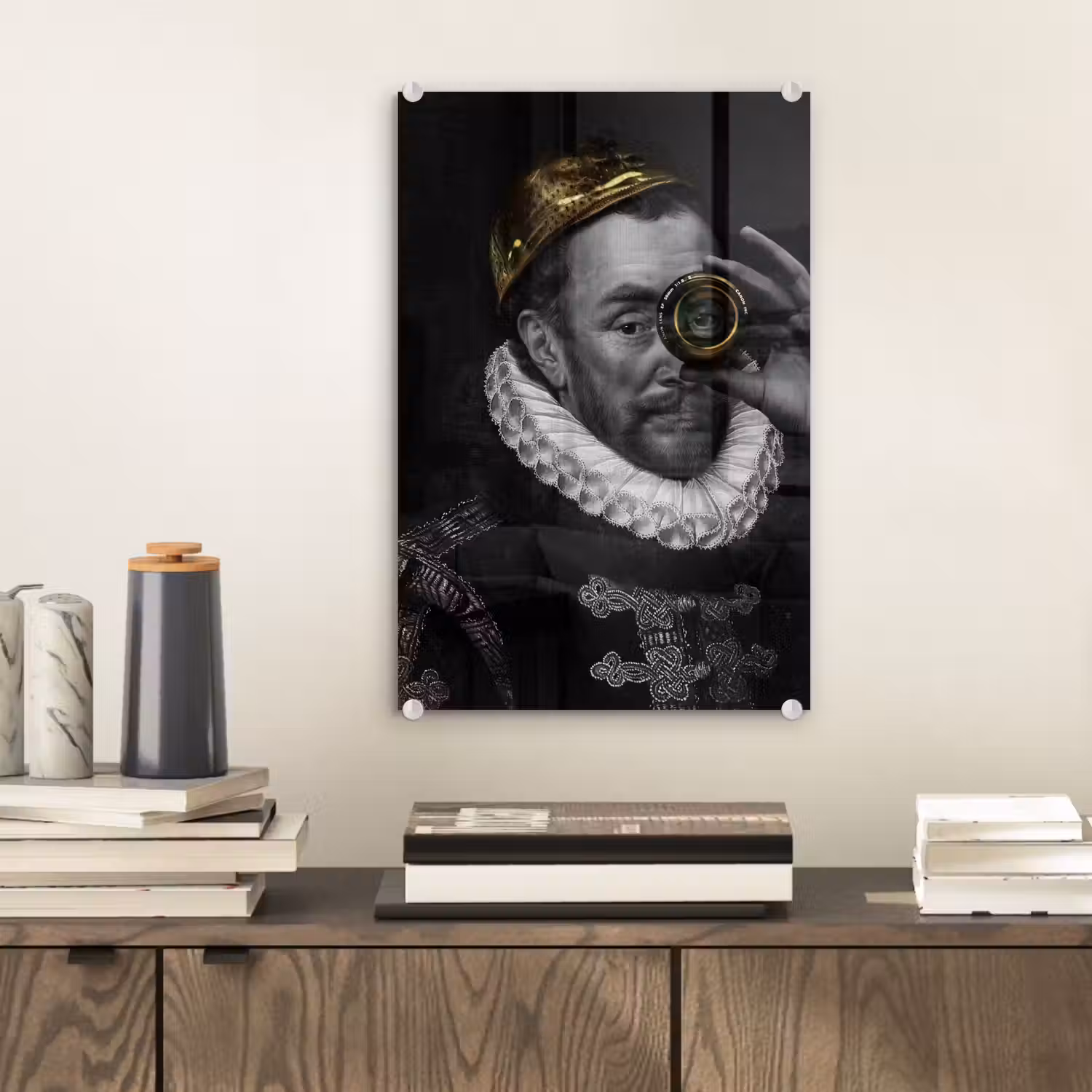 Willem van Oranje - Adriaen Thomasz - Goud - Lens plexiglas 5mm klein -sfeer1