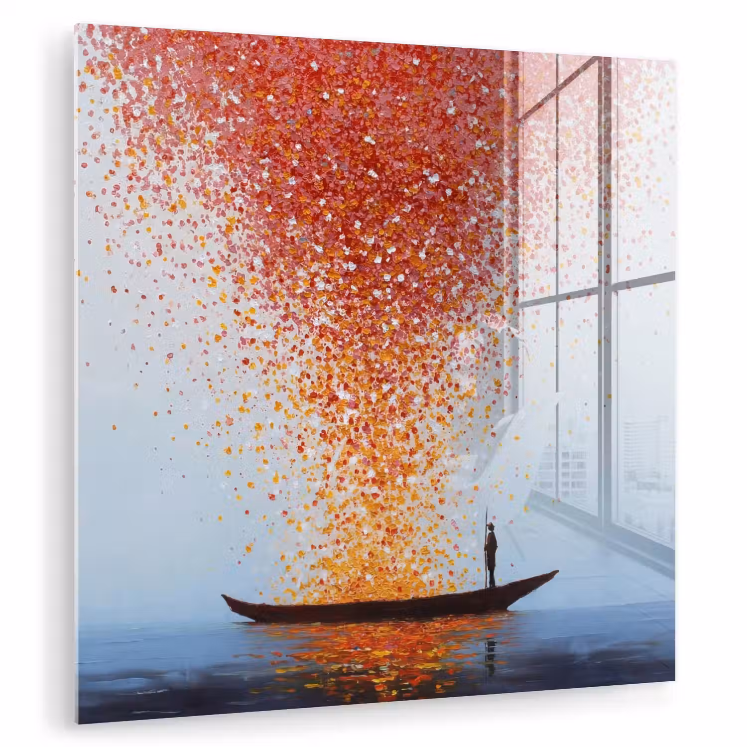 Wolk - Confetti - Boot - Wateroppervlakte plexiglas 5mm klein -zzzproduct_nieuw