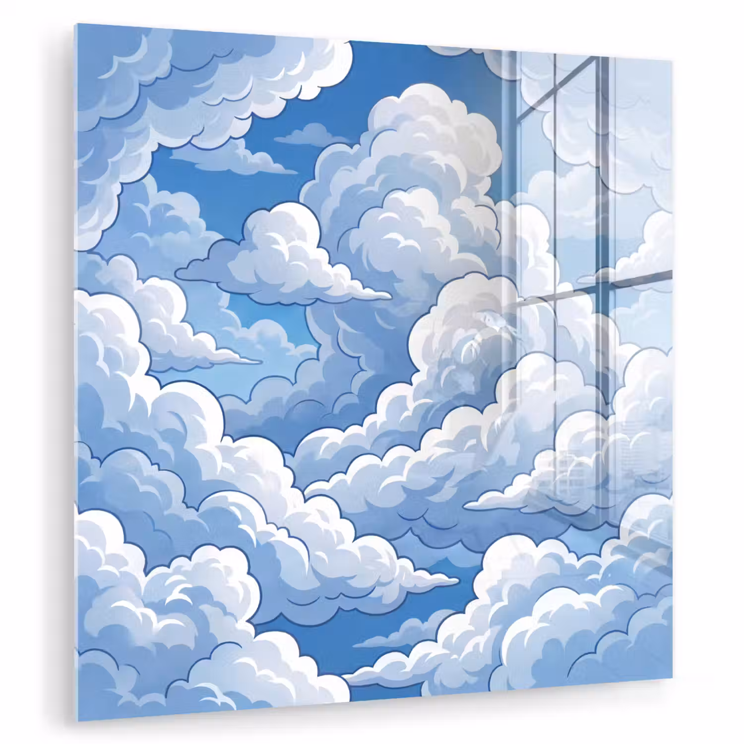 Wolken - Hemel - Abstract - Wit plexiglas 5mm klein -zzzproduct_nieuw