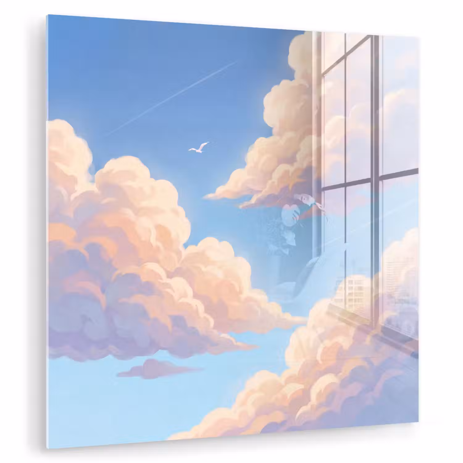 Wolken - Lucht - Natuur - Blauw plexiglas 5mm klein -zzzproduct_nieuw