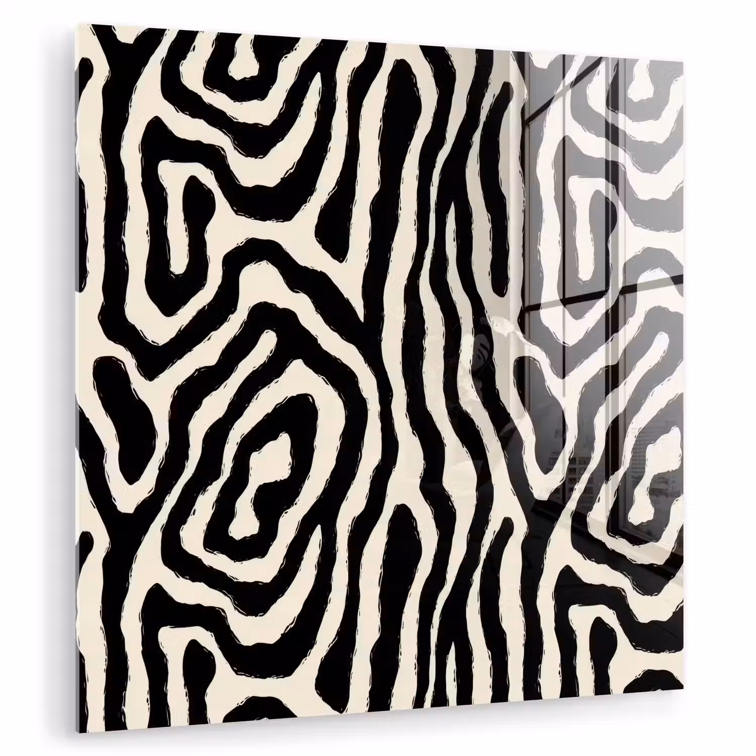 Zebra - Zwart - Abstract plexiglas 5mm klein 11 -zzzproduct_nieuw