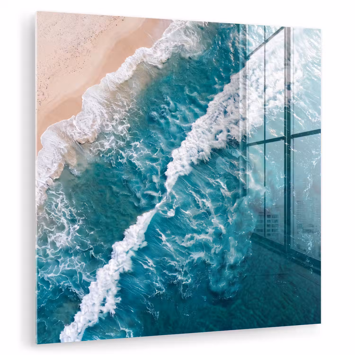 Zee - Strand - Golven - Natuur - Blauw plexiglas 5mm klein -zzzproduct_nieuw