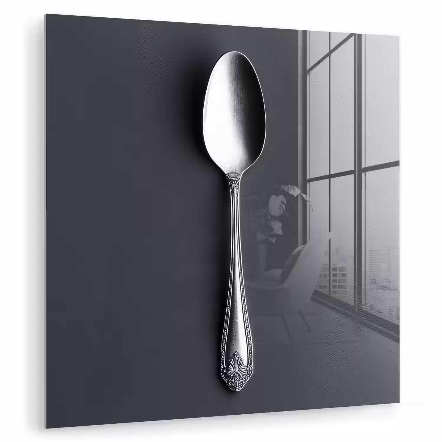 Zilver - Metaal - Lepel plexiglas 5mm klein -zzzproduct_nieuw