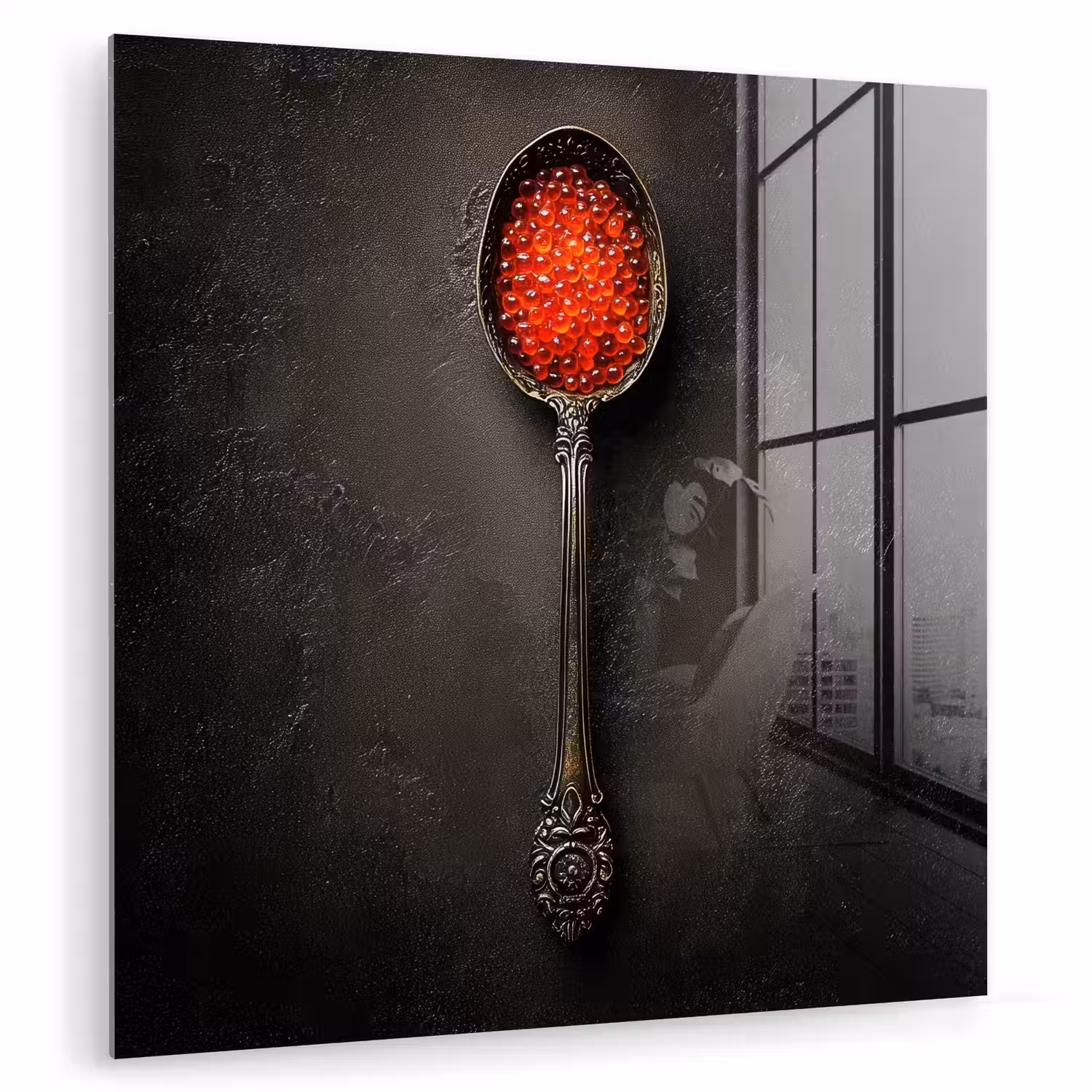 Zwart - Lepel - Caviar plexiglas 5mm klein -zzzproduct_nieuw