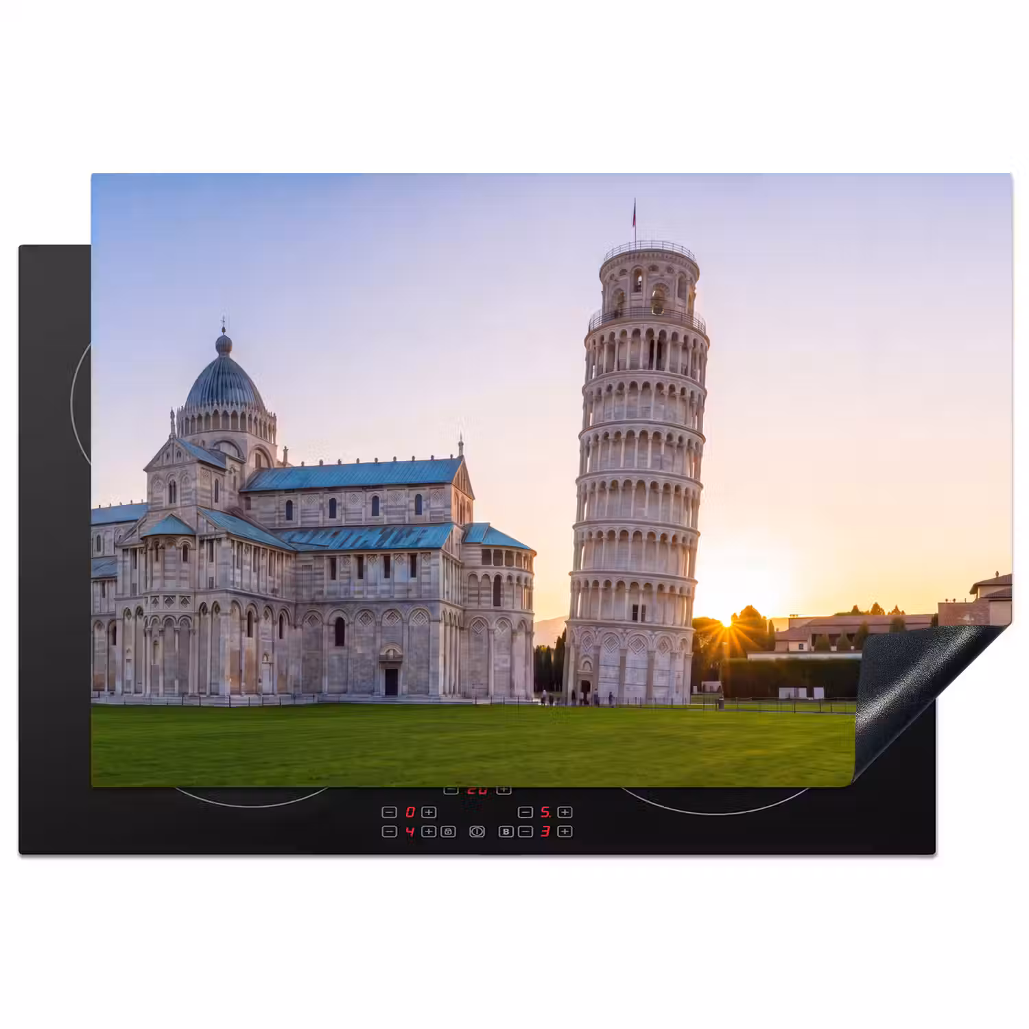 Architectuur - Toren - Pisa - Italië - Zonsondergang Inductie beschermer vinyl 3mm klein -3d