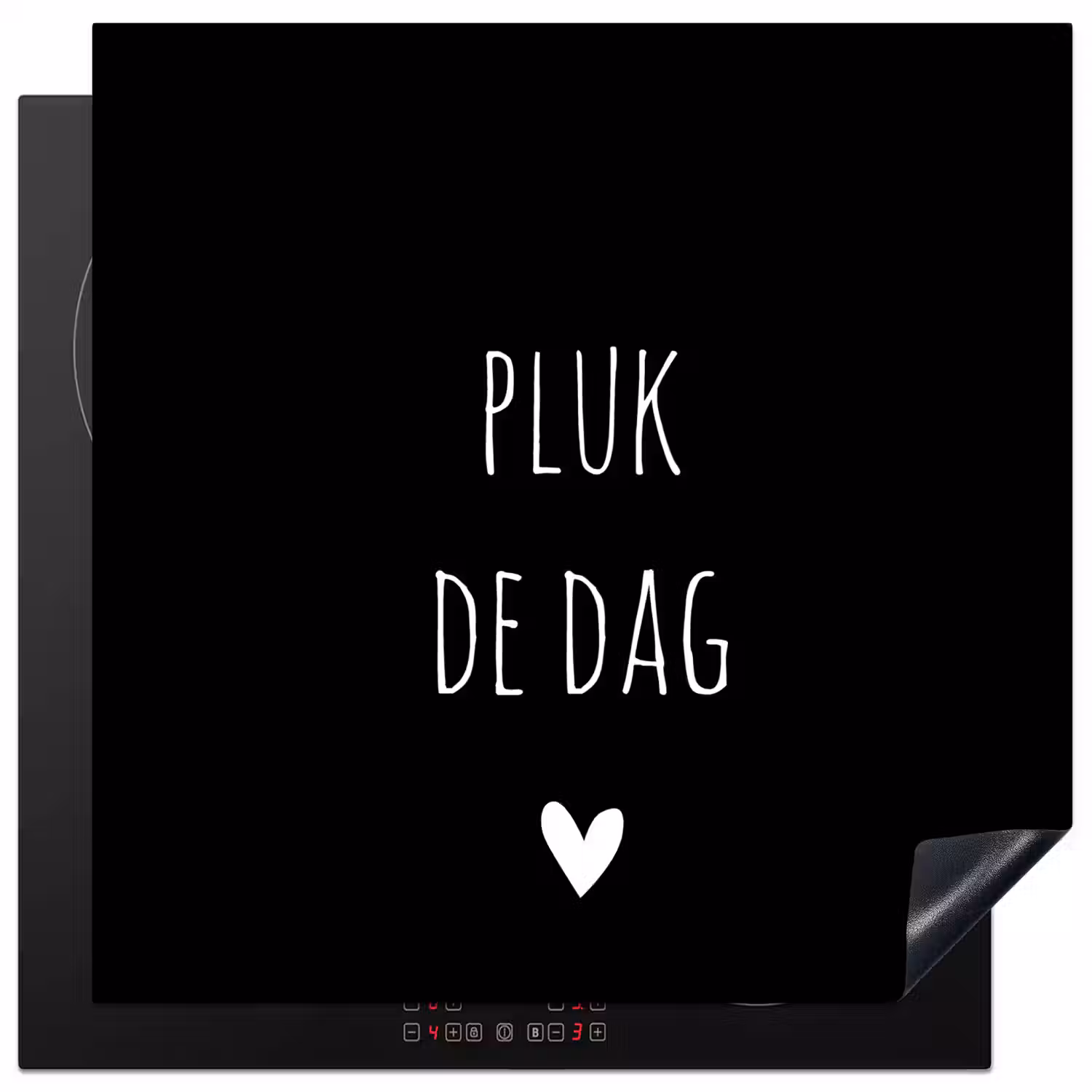 Carpe diem - Spreuken - Pluk de dag - Quotes Inductie beschermer vinyl 3mm middel -3d