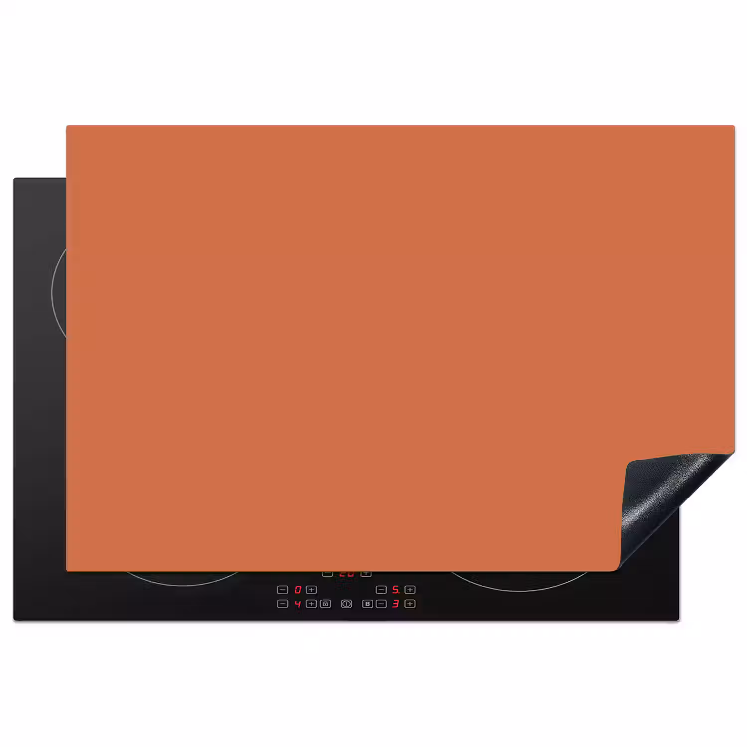 Classic - Terracotta - Oranje Inductie beschermer vinyl 3mm klein 276 -3d