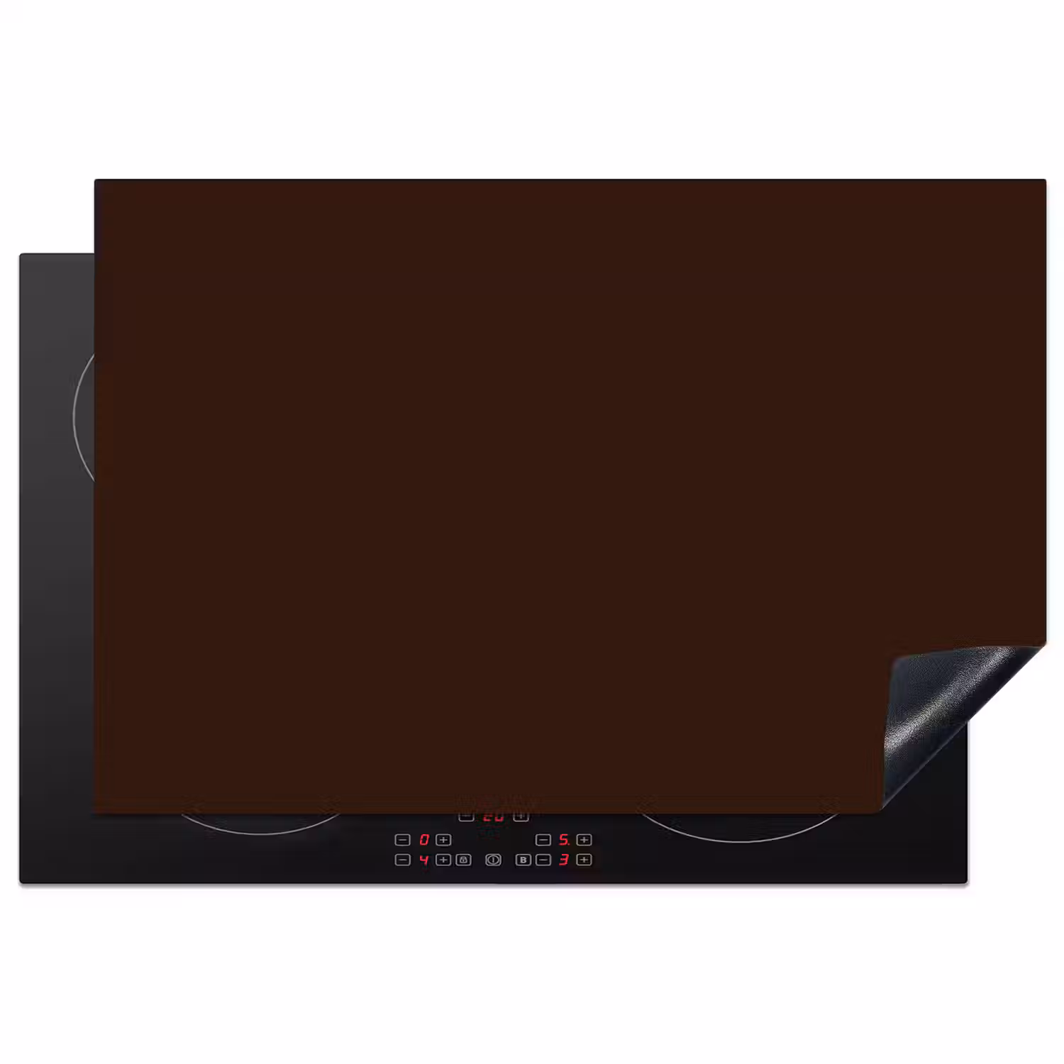 Dark - Chocolate - Bruin Inductie beschermer vinyl 3mm klein 276 -3d