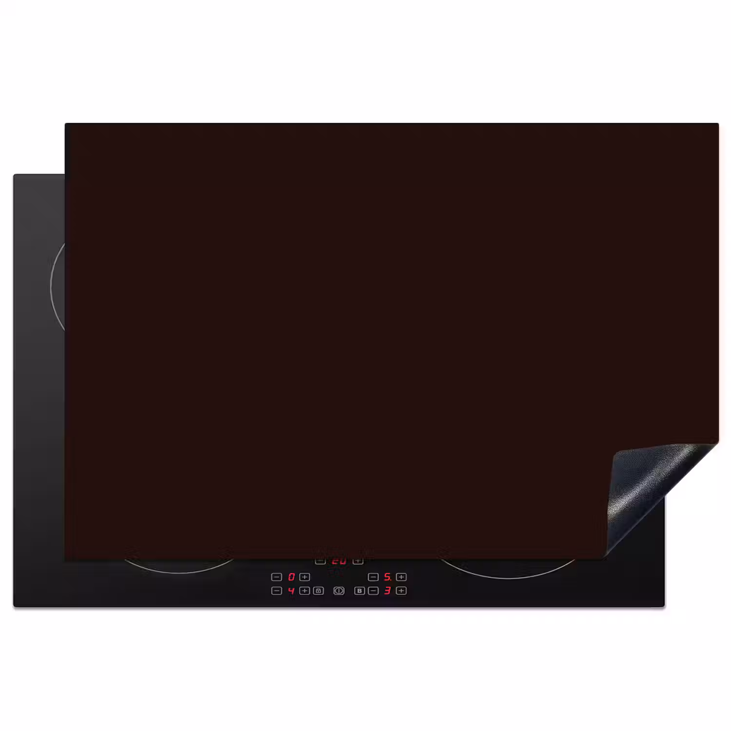 Deep - Obsidian - Bruin Inductie beschermer vinyl 3mm klein 276 -3d