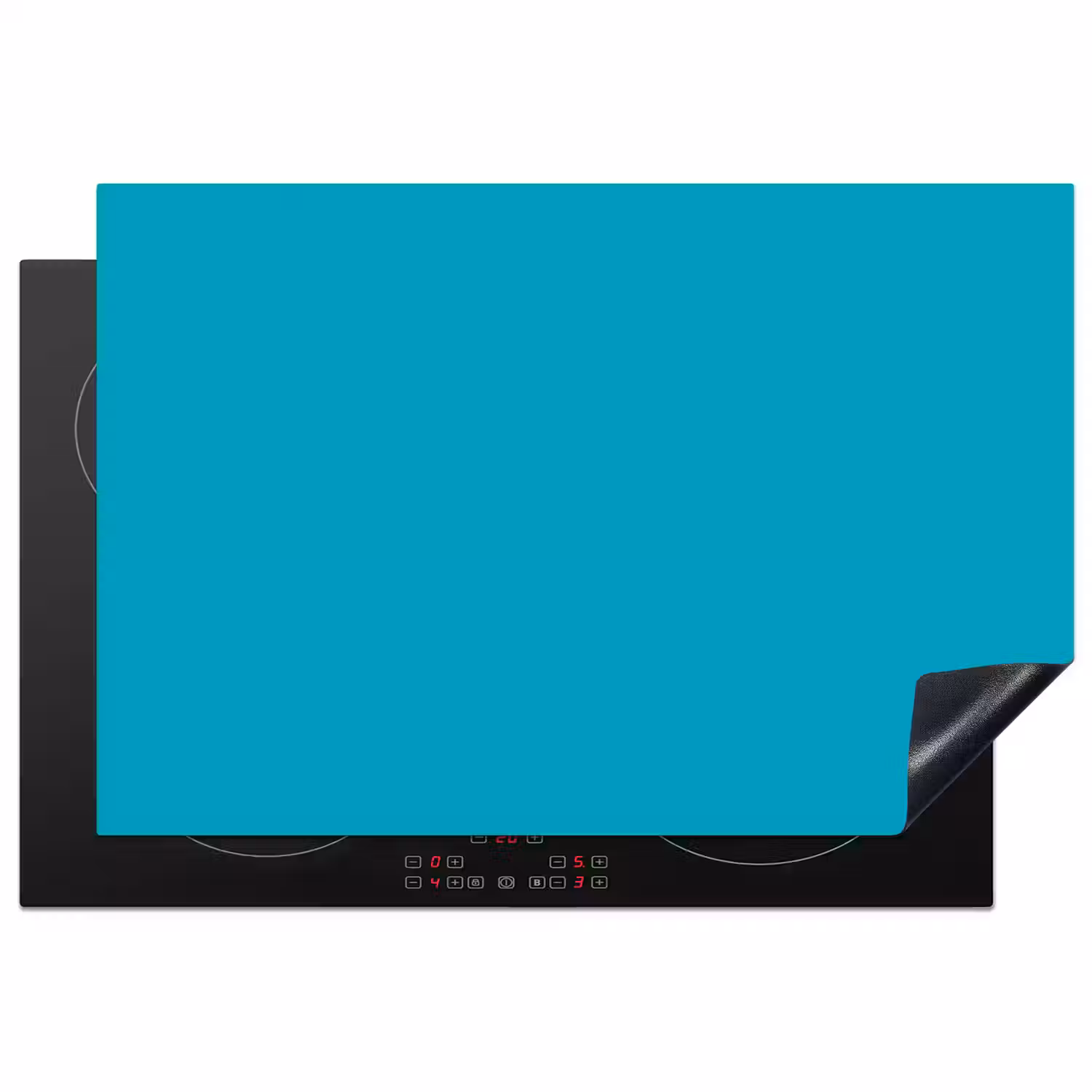 Deep - Turquoise - Turkoois Inductie beschermer vinyl 3mm klein 276 -3d