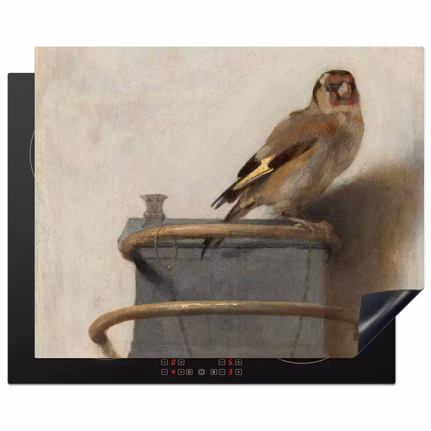 Het puttertje - Carel Fabritius Inductie beschermer vinyl 3mm groot -3d