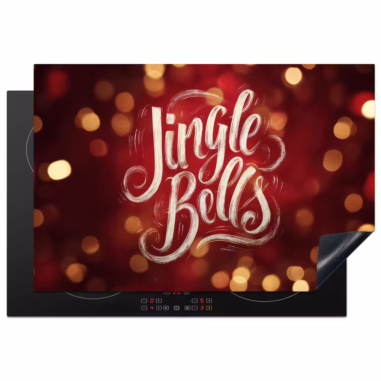Jingle - Bells - Kerst - Rood Inductie beschermer vinyl 3mm klein -3d