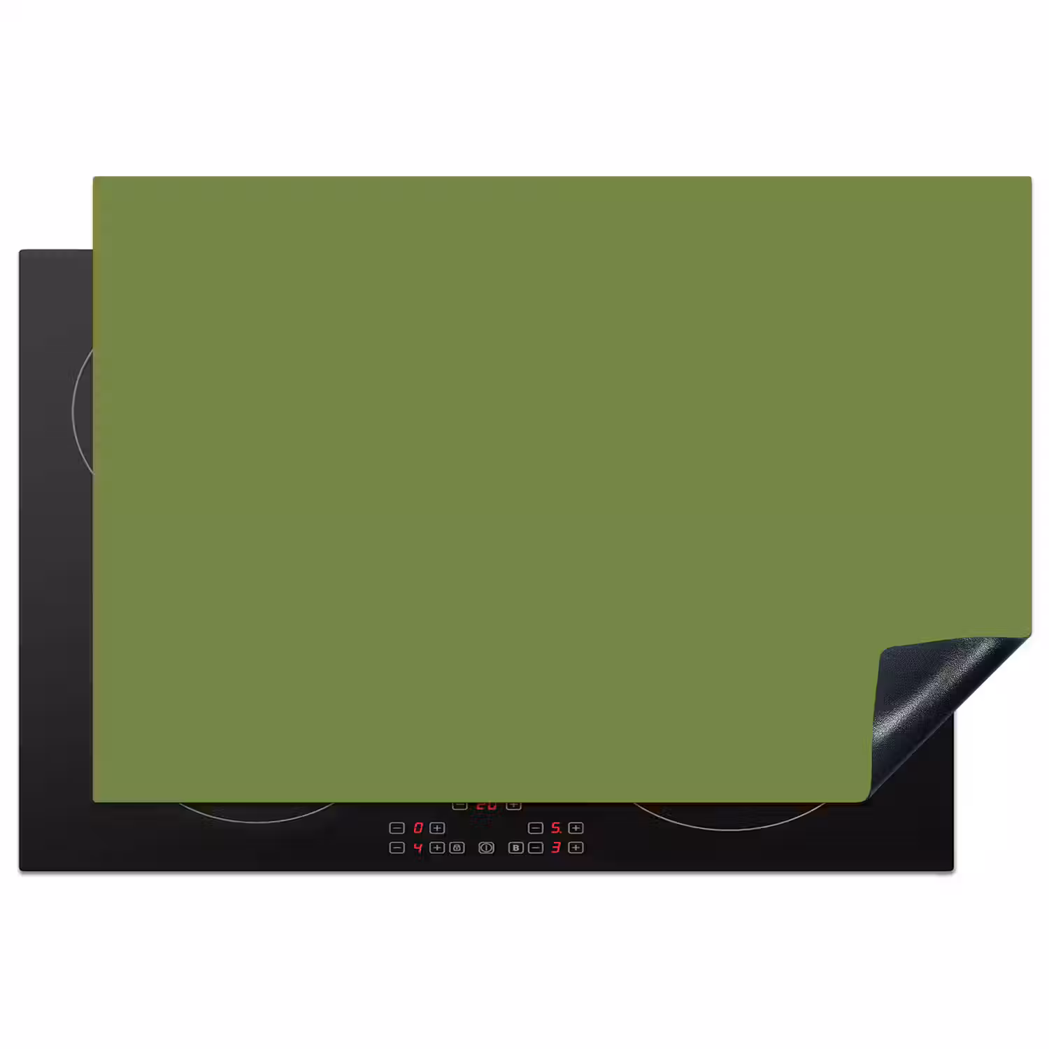 Moss - Green - Groen Inductie beschermer vinyl 3mm klein 276 -3d