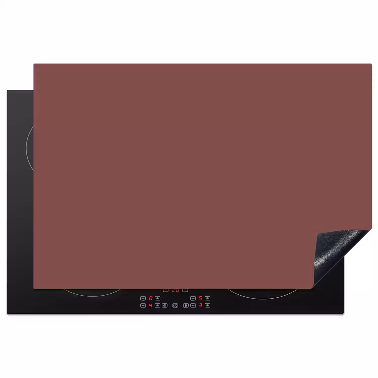 Muted - Raisin - Rood Inductie beschermer vinyl 3mm klein 276 -3d
