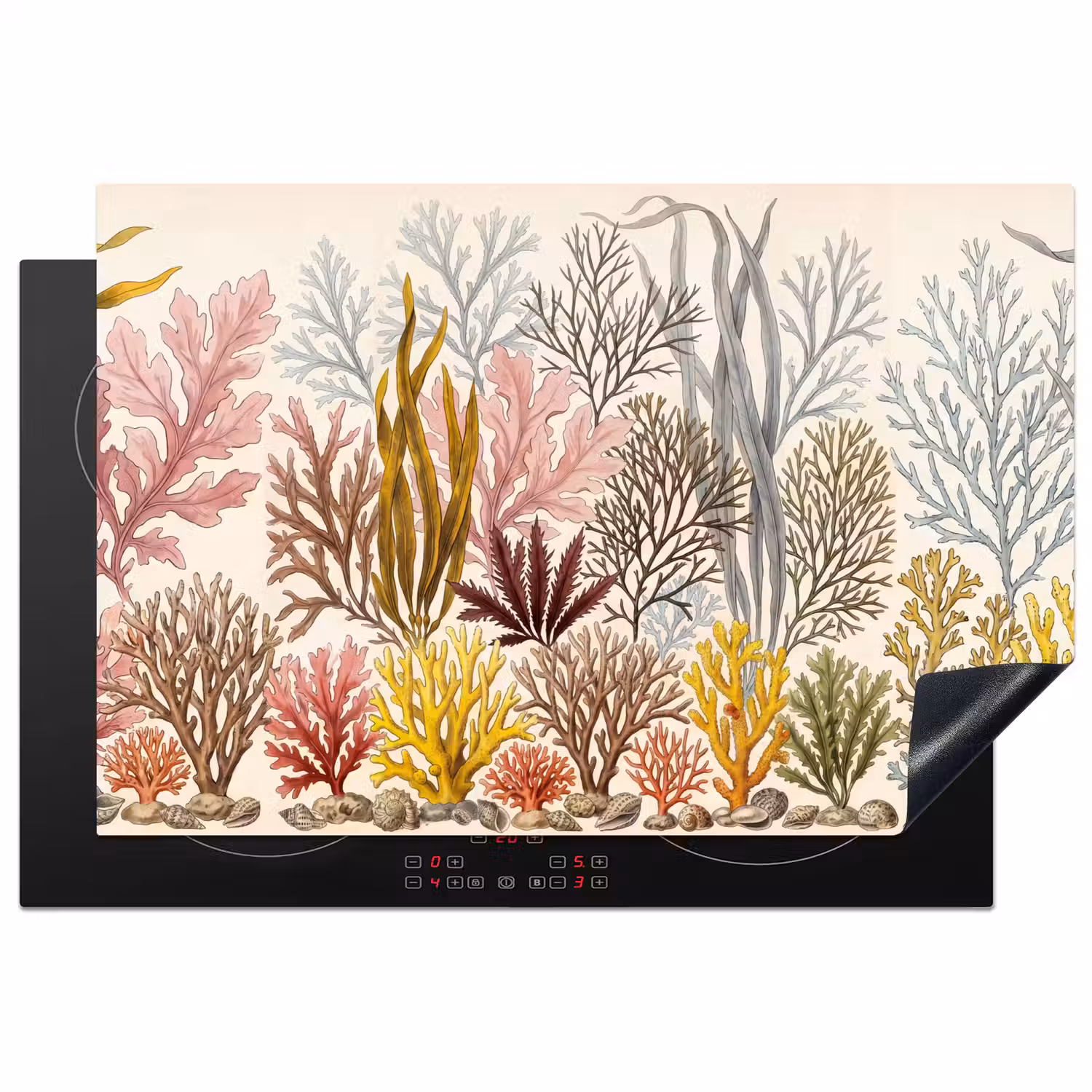 Natuur - Onderwater - Botanisch - Vintage - Kleurrijk Inductie beschermer vinyl 3mm klein -3d