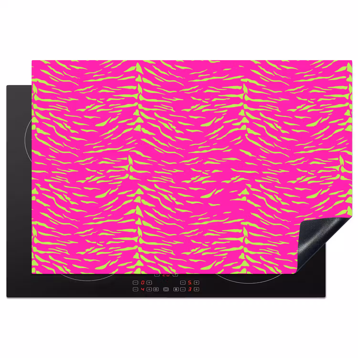 Neon - Groen - Roze - Tijger Inductie beschermer vinyl 3mm klein 276 -3d