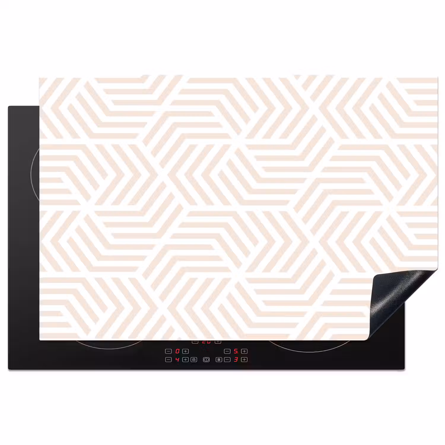 Patroon - Geometrie - Design - Pastel Inductie beschermer vinyl 3mm klein 276 -3d