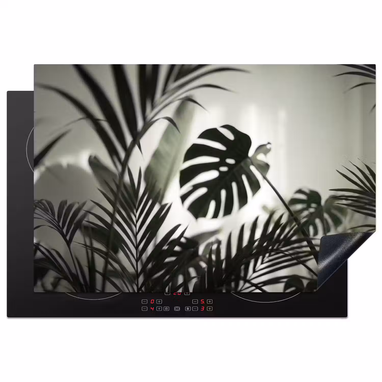 Planten - Bladeren - Natuur - Minimalistisch - Groen Inductie beschermer vinyl 3mm klein -3d