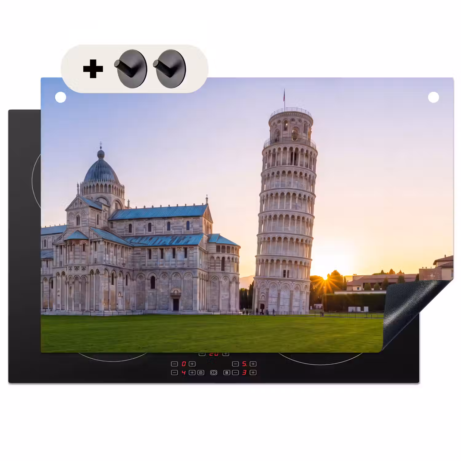 Architectuur - Toren - Pisa - Italië - Zonsondergang Inductie beschemer met haakjes klein -3d